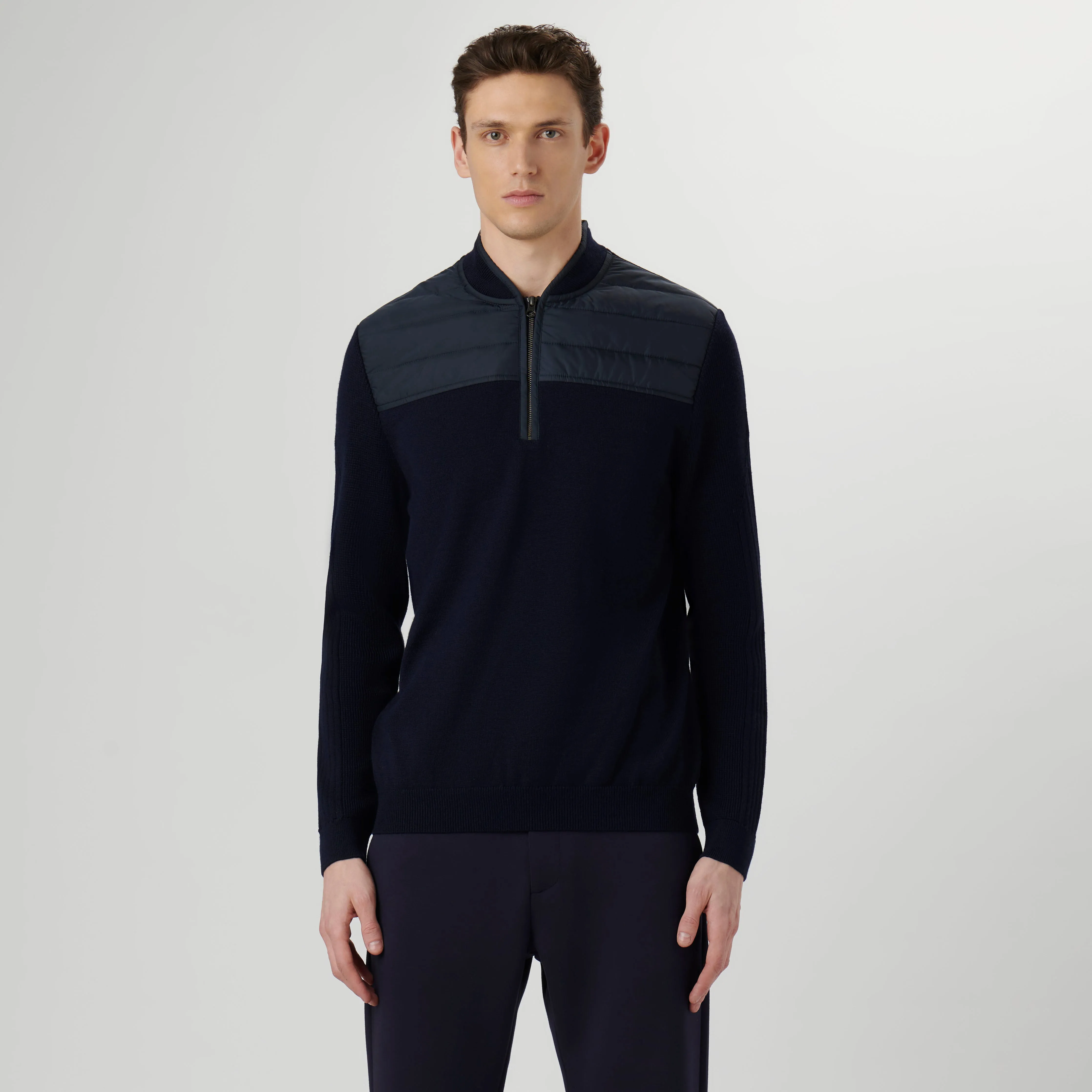 Solid Quarter Zip Sweater sold by Bugatchi product image thumbnail 2