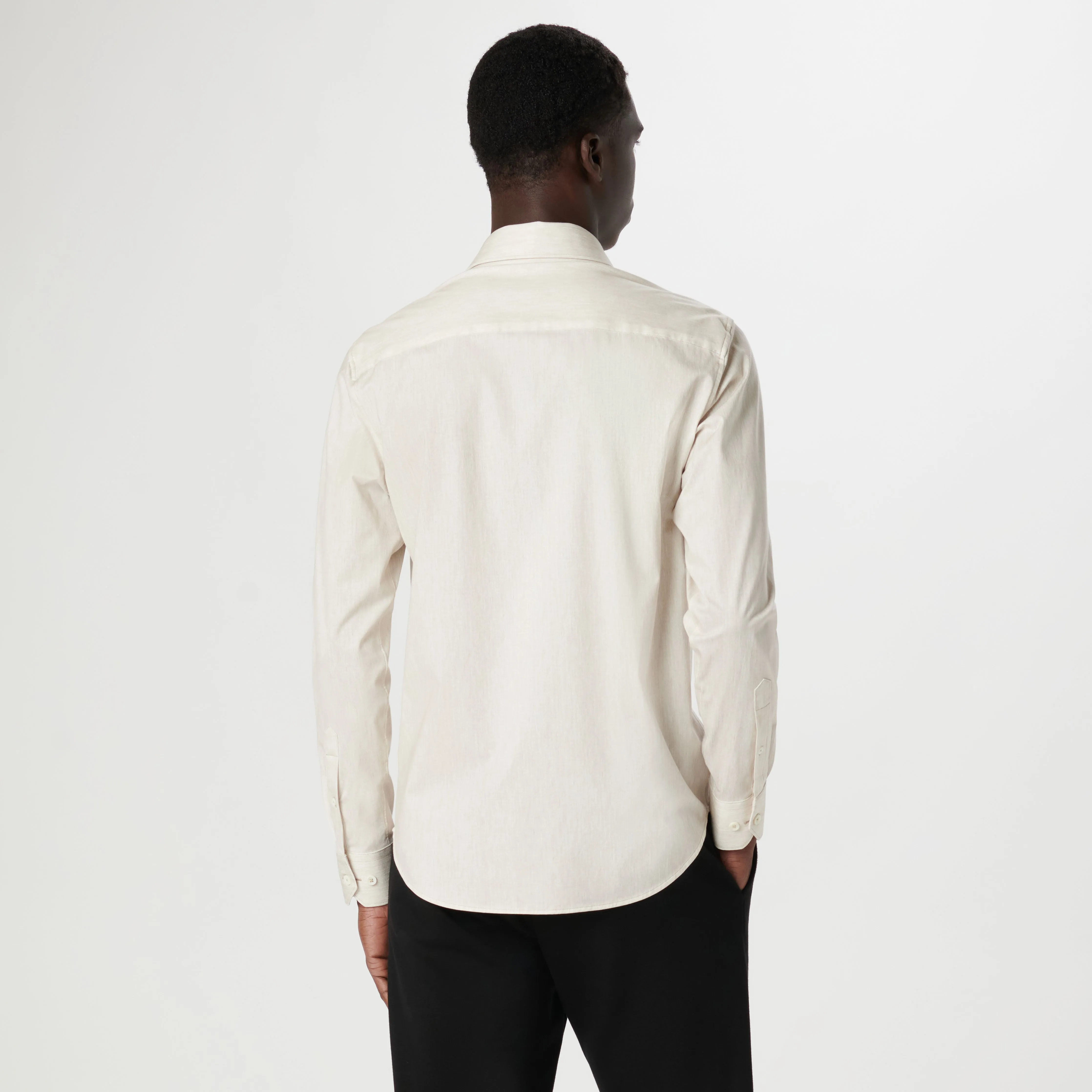 James Chambray Print OoohCotton Shirt sold by Bugatchi product image thumbnail 4