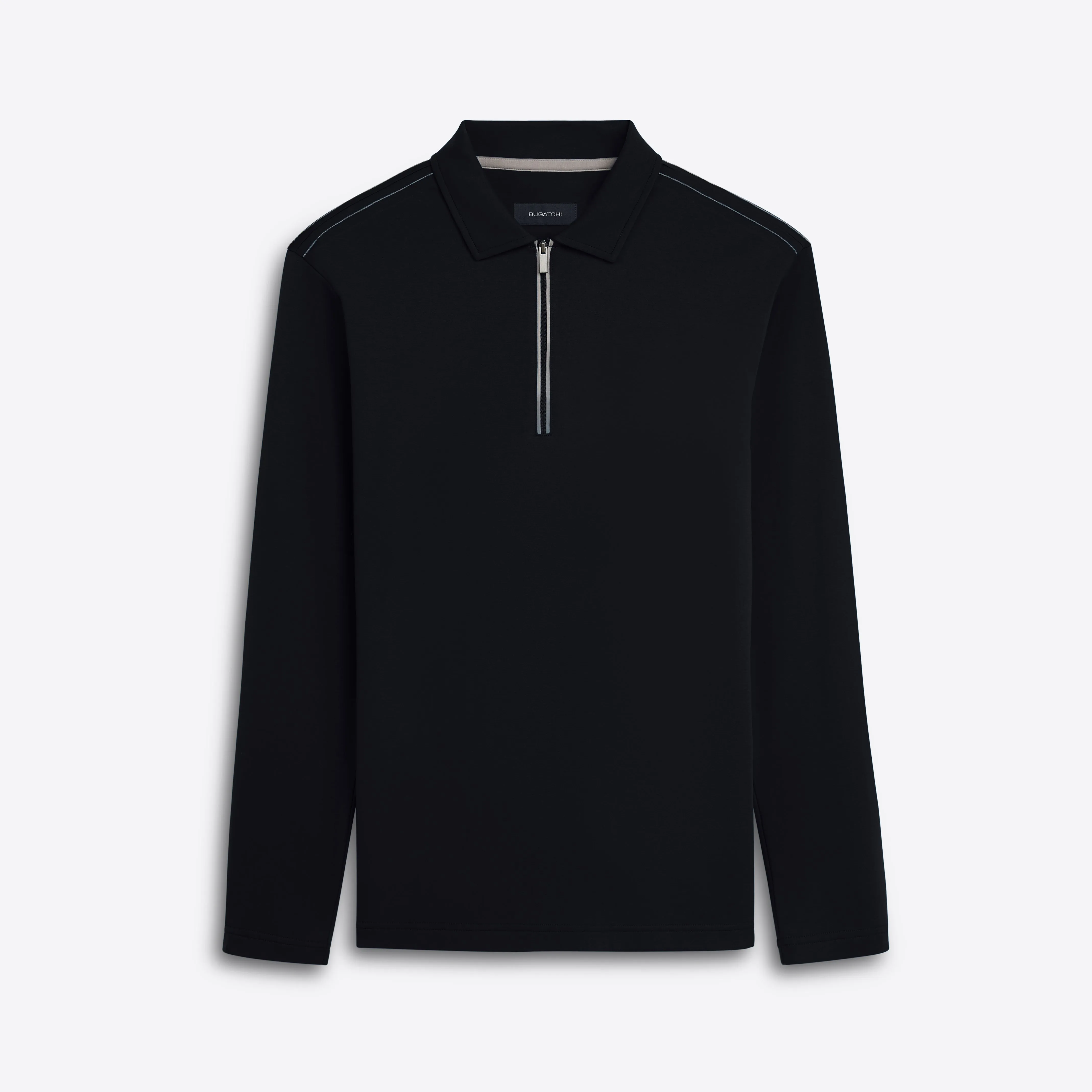 Long Sleeve Quarter Zip Polo sold by Bugatchi