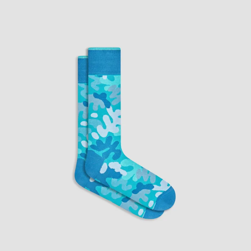 Abstract Mid-Calf Socks sold by Bugatchi