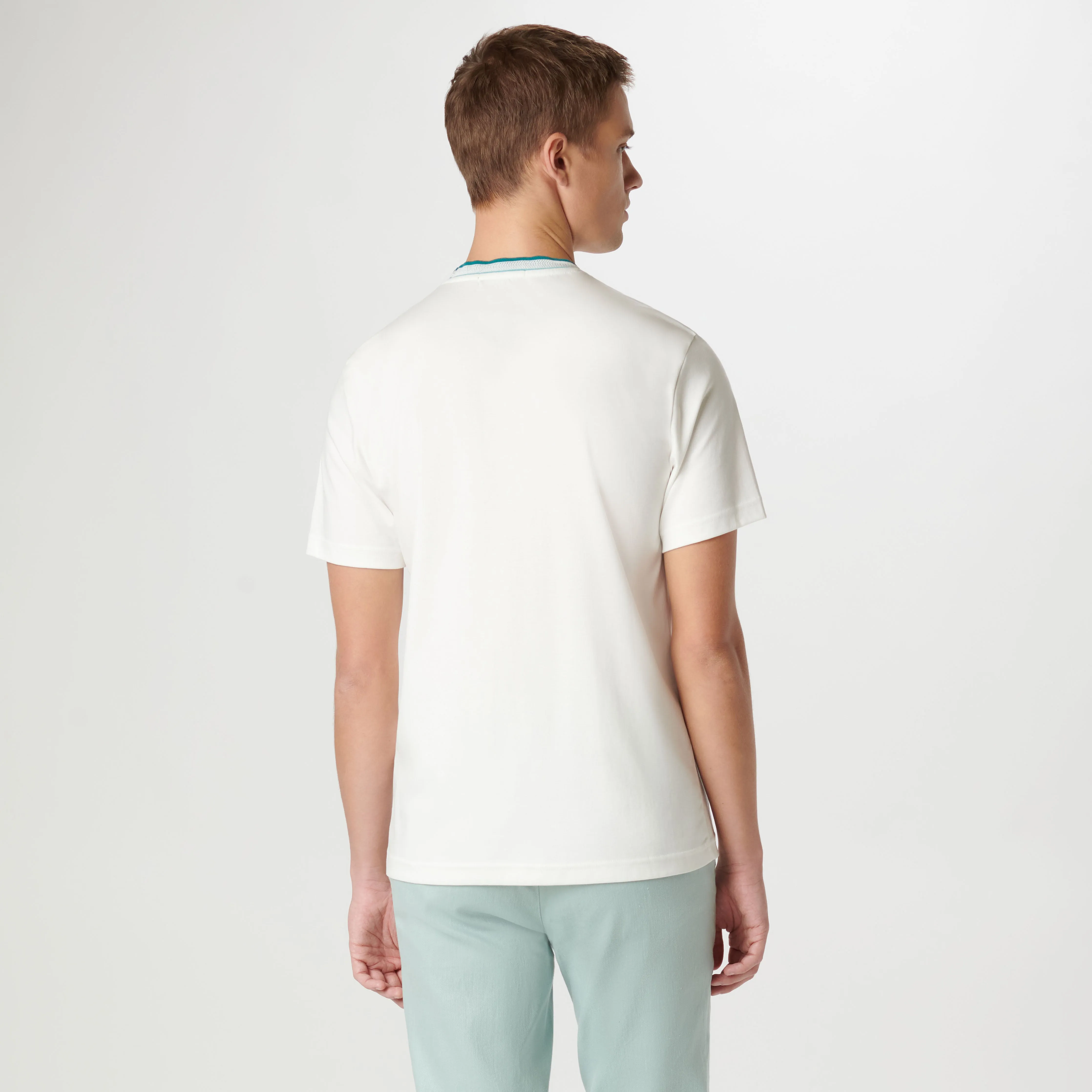 Crew Neck Pima T-Shirt sold by Bugatchi product image thumbnail 4