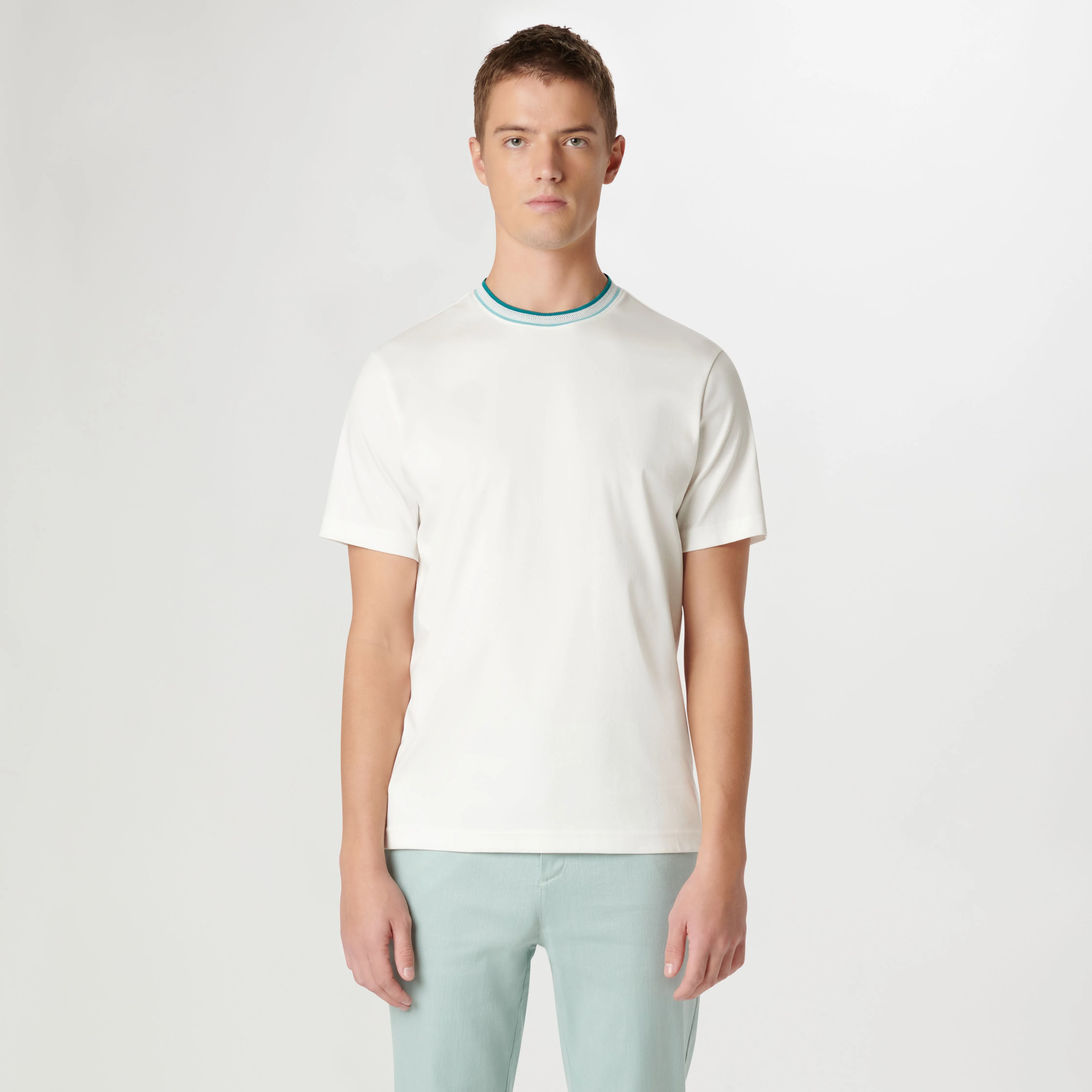 Crew Neck Pima T-Shirt sold by Bugatchi product image thumbnail 2