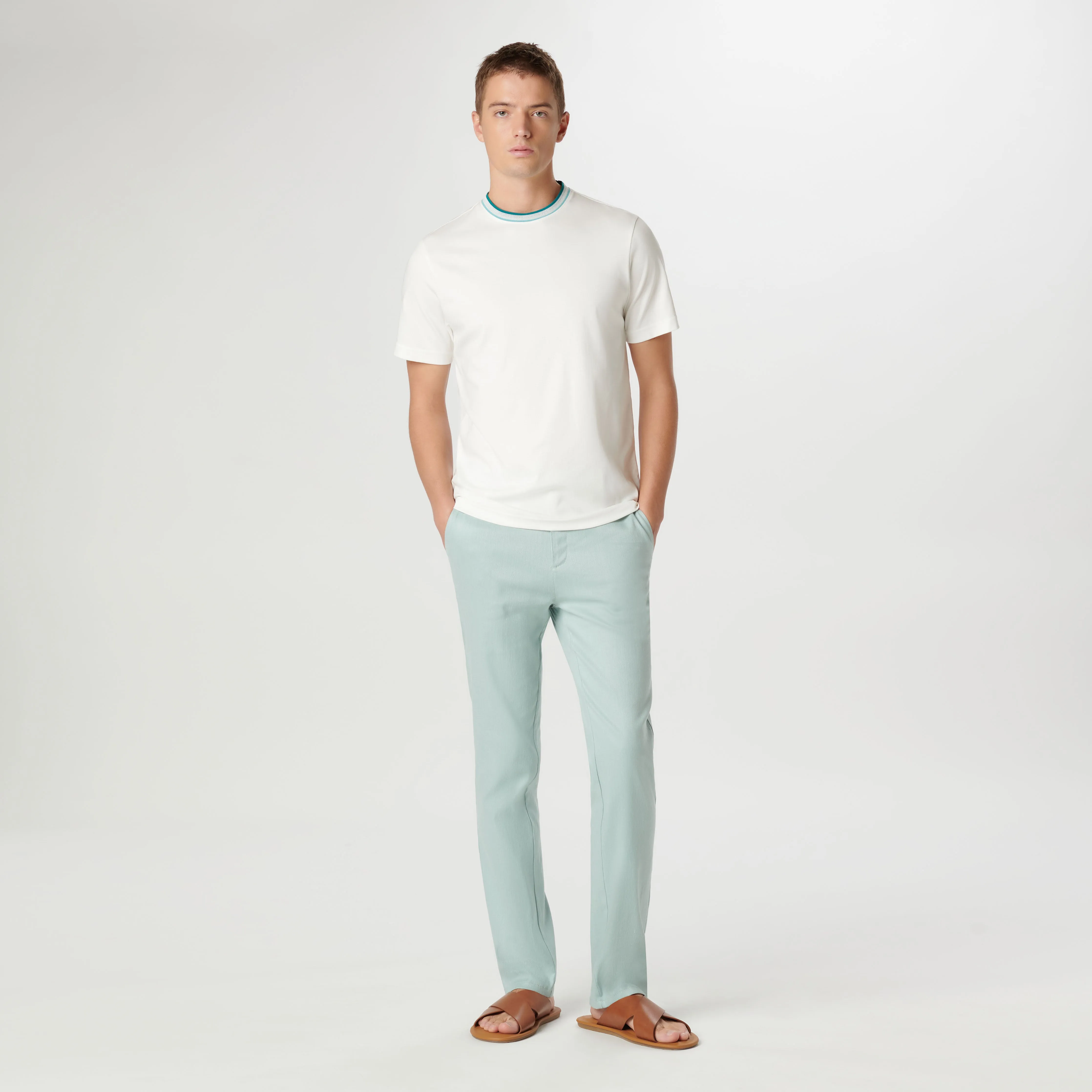 Crew Neck Pima T-Shirt sold by Bugatchi product image thumbnail 5