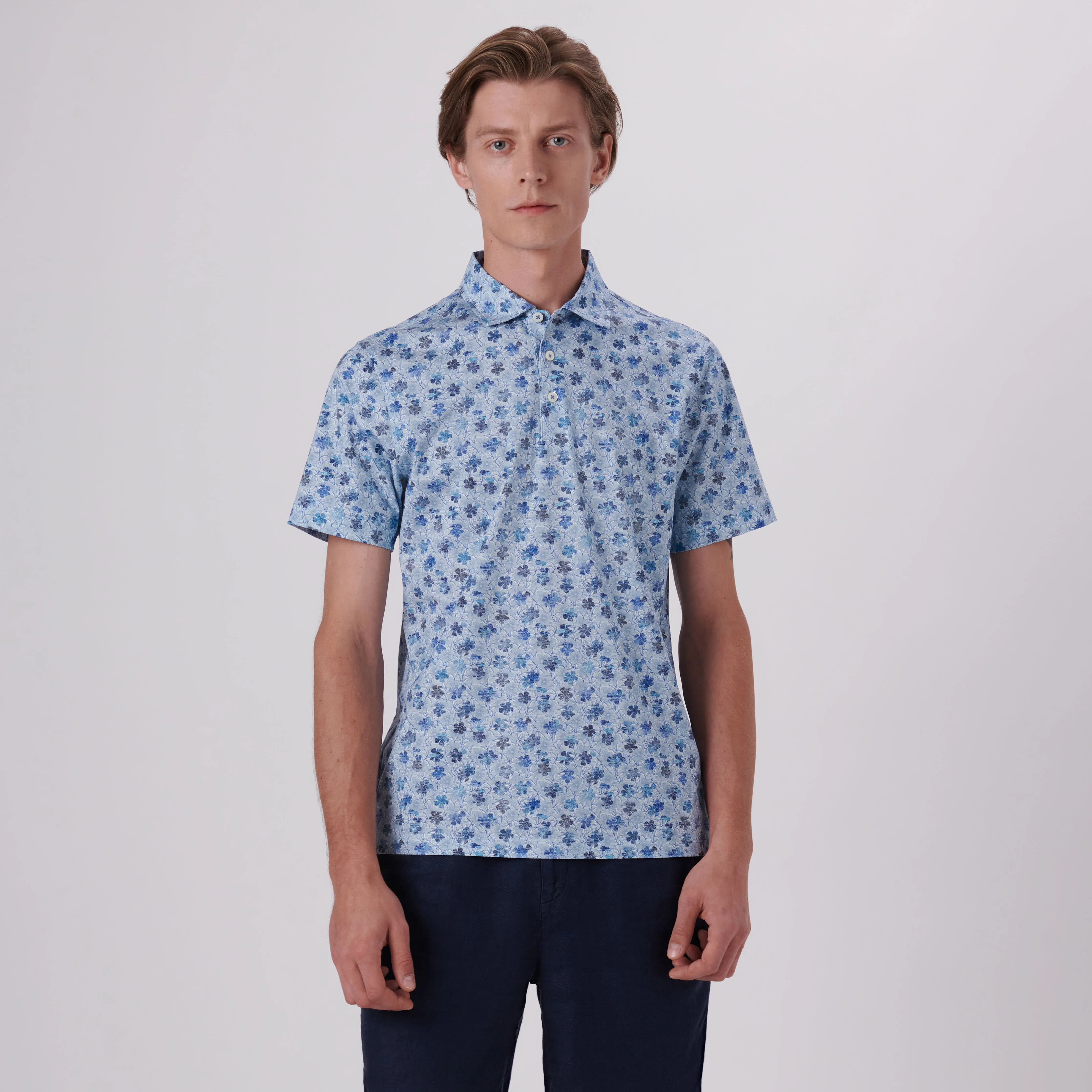 Victor Floral Print OoohCotton Polo sold by Bugatchi product image thumbnail 2