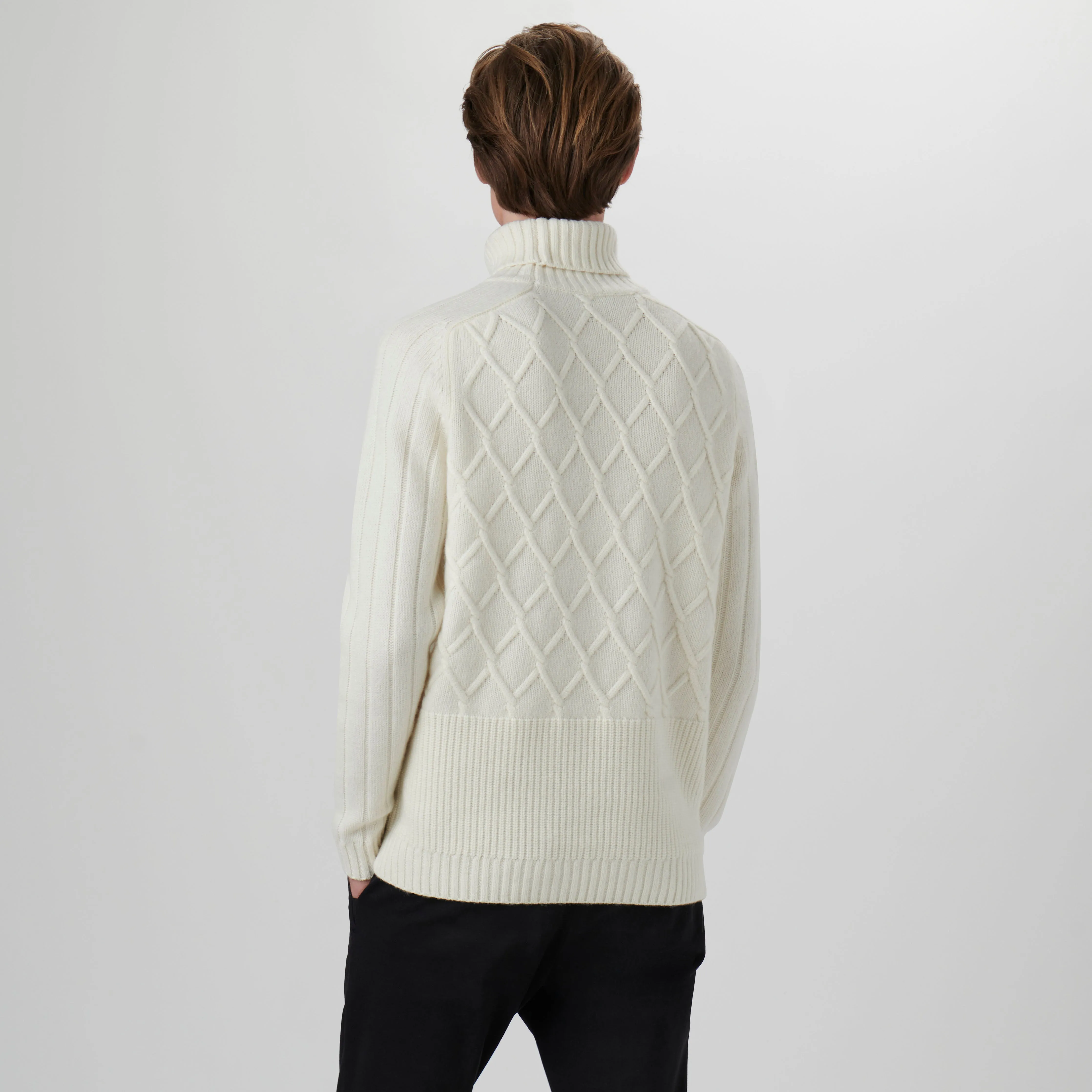 Diamond Stitch Turtleneck Sweater sold by Bugatchi product image thumbnail 4
