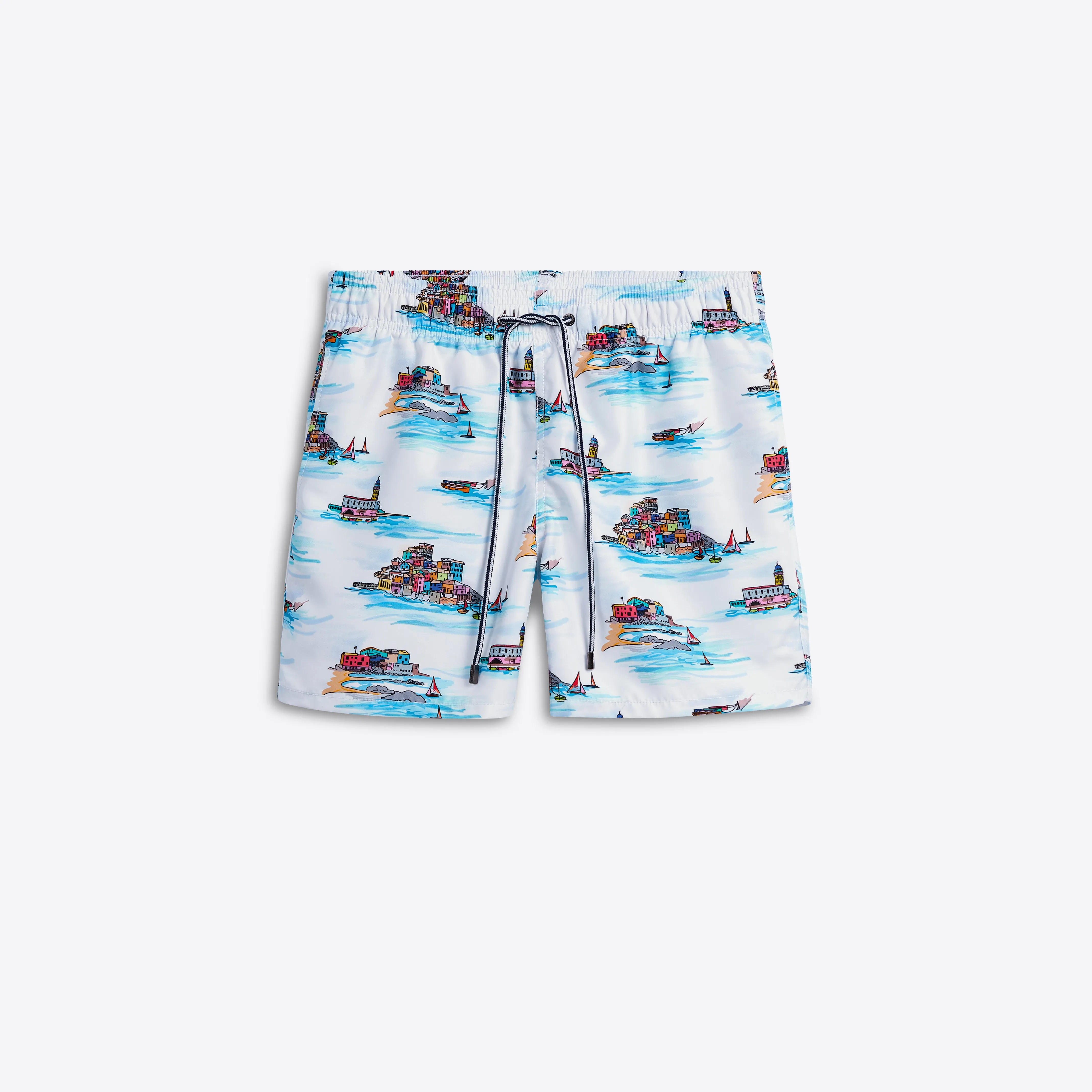 MAX Scenic Print Swim Trunks sold by Bugatchi