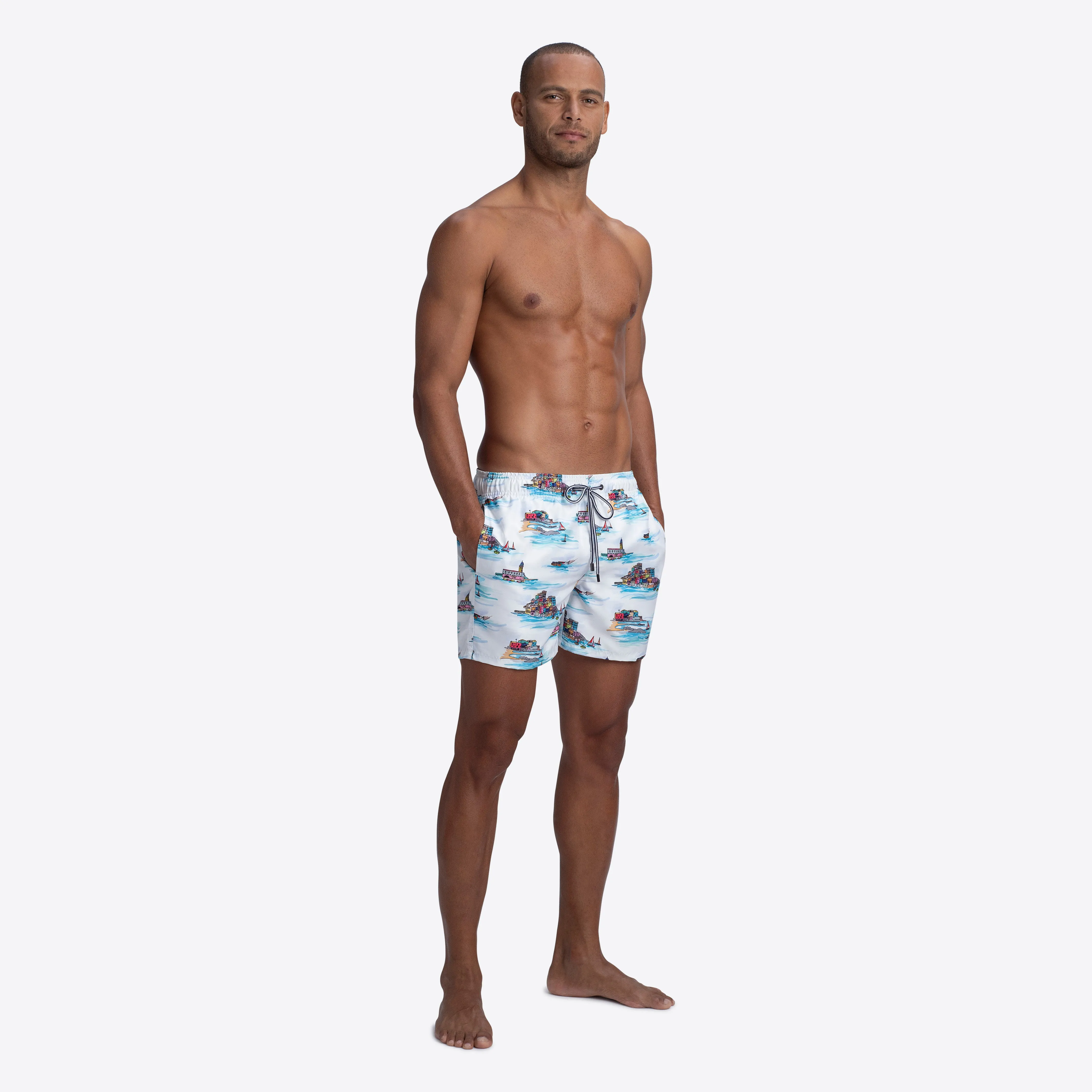 MAX Scenic Print Swim Trunks sold by Bugatchi product image thumbnail 5