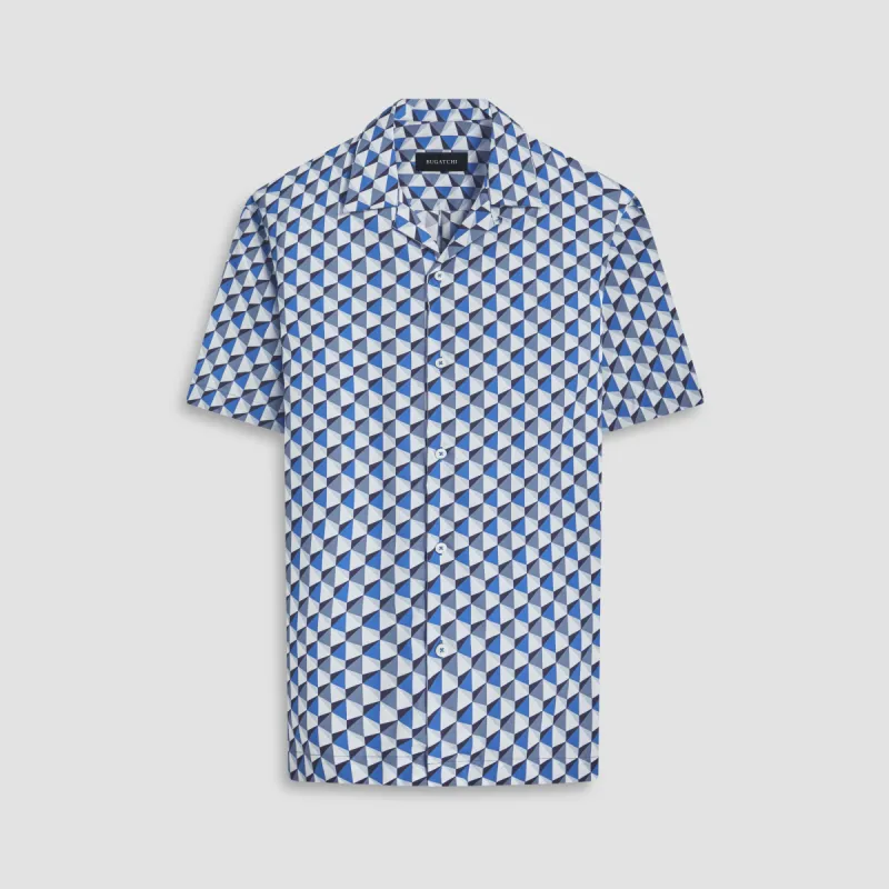 Jackson Geometric Short Sleeve Shirt sold by Bugatchi