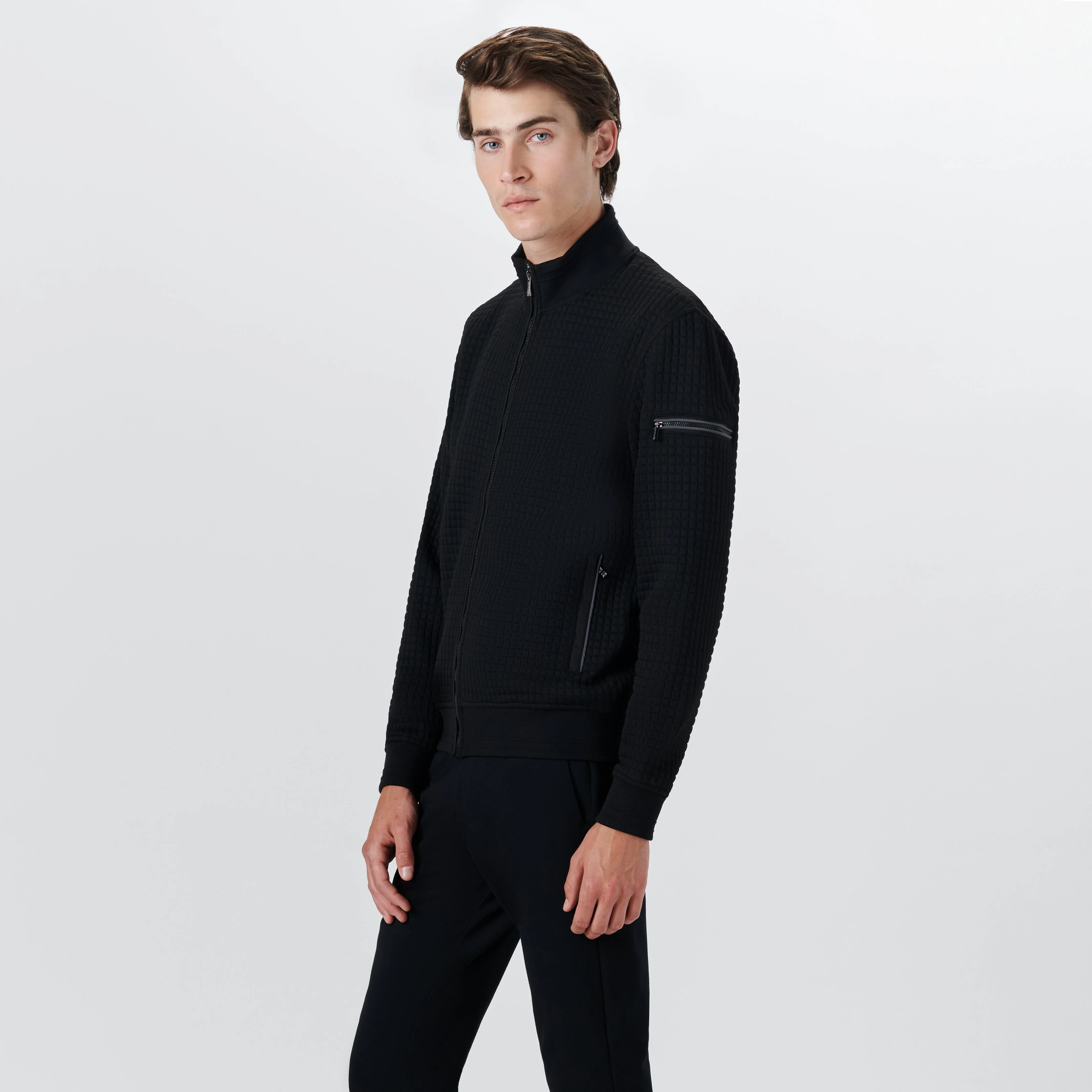 Waffle Full Zip Jacket sold by Bugatchi product image thumbnail 3