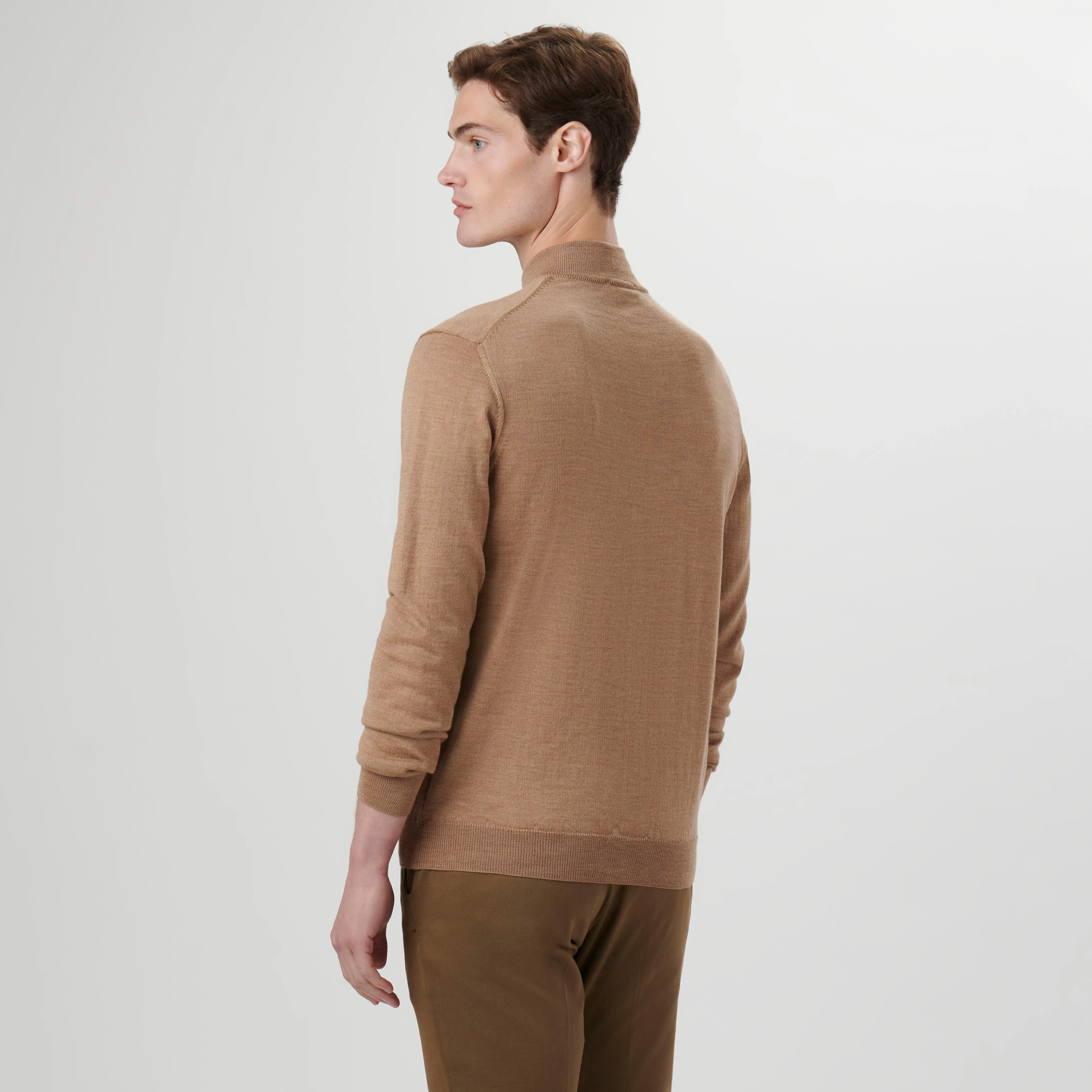Super Merino Solid Sweater Jacket sold by Bugatchi product image thumbnail 5
