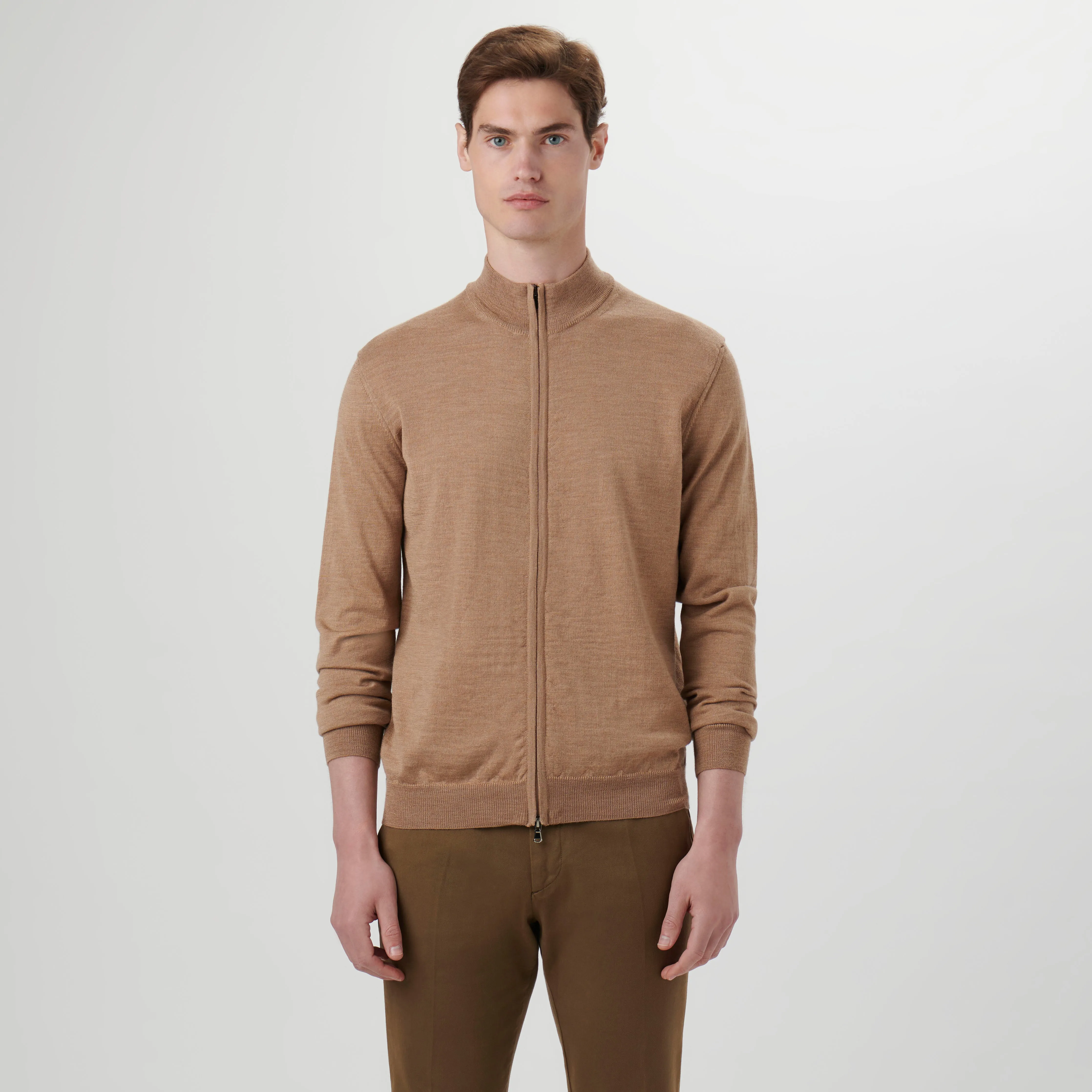 Super Merino Solid Sweater Jacket sold by Bugatchi product image thumbnail 3