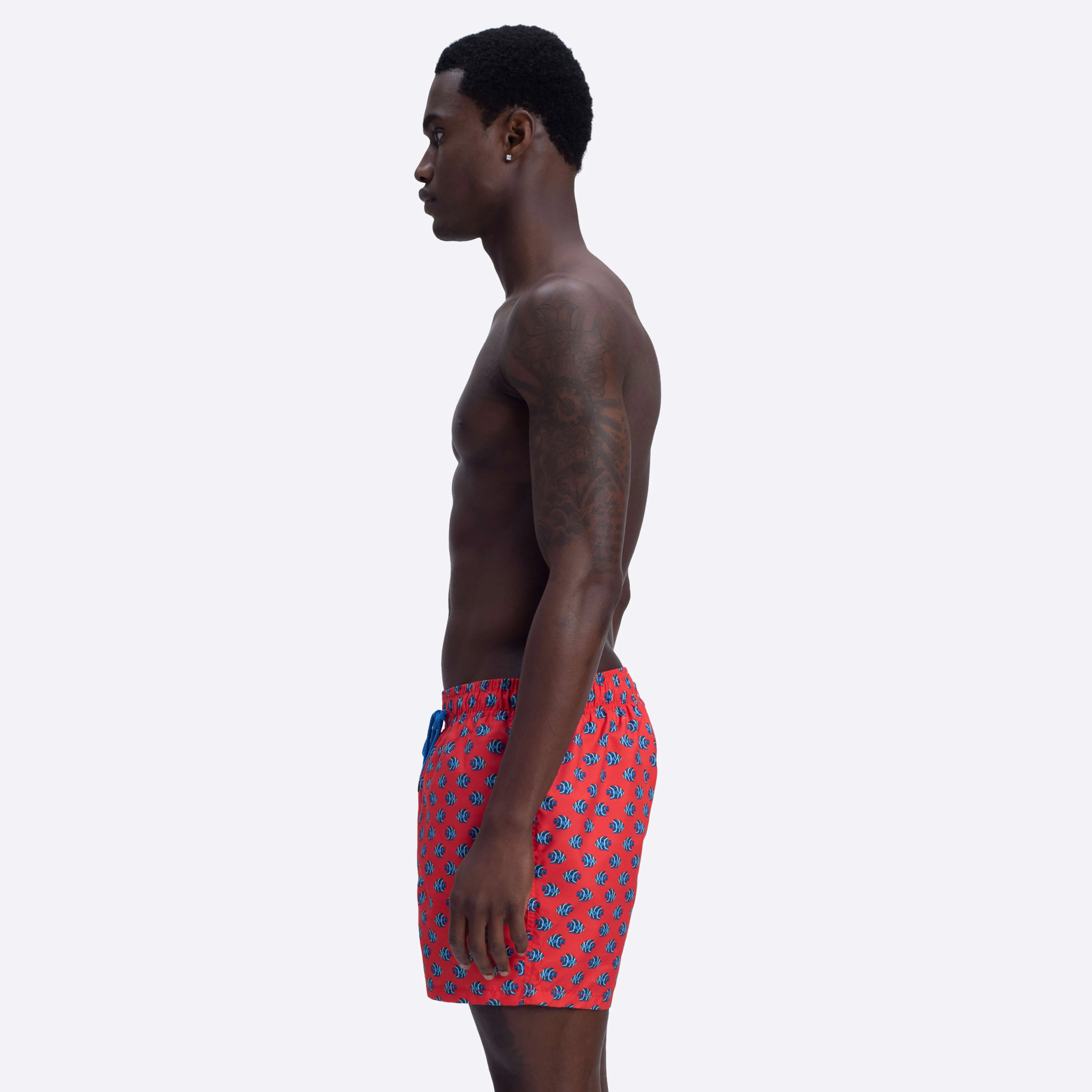ARCHER Fish Print Swim Trunks sold by Bugatchi product image thumbnail 3