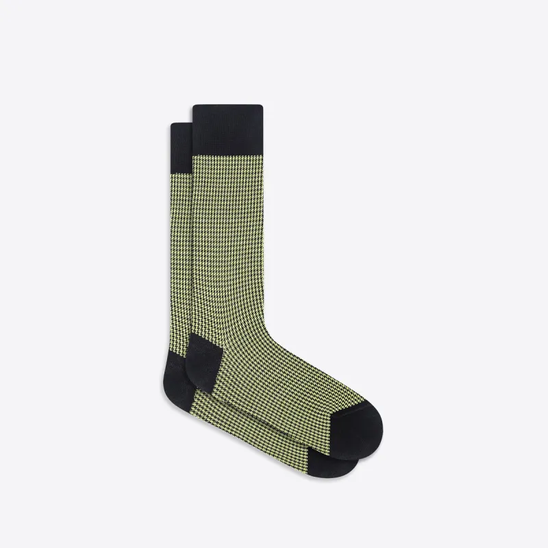 Houndstooth Mid-Calf Socks sold by Bugatchi