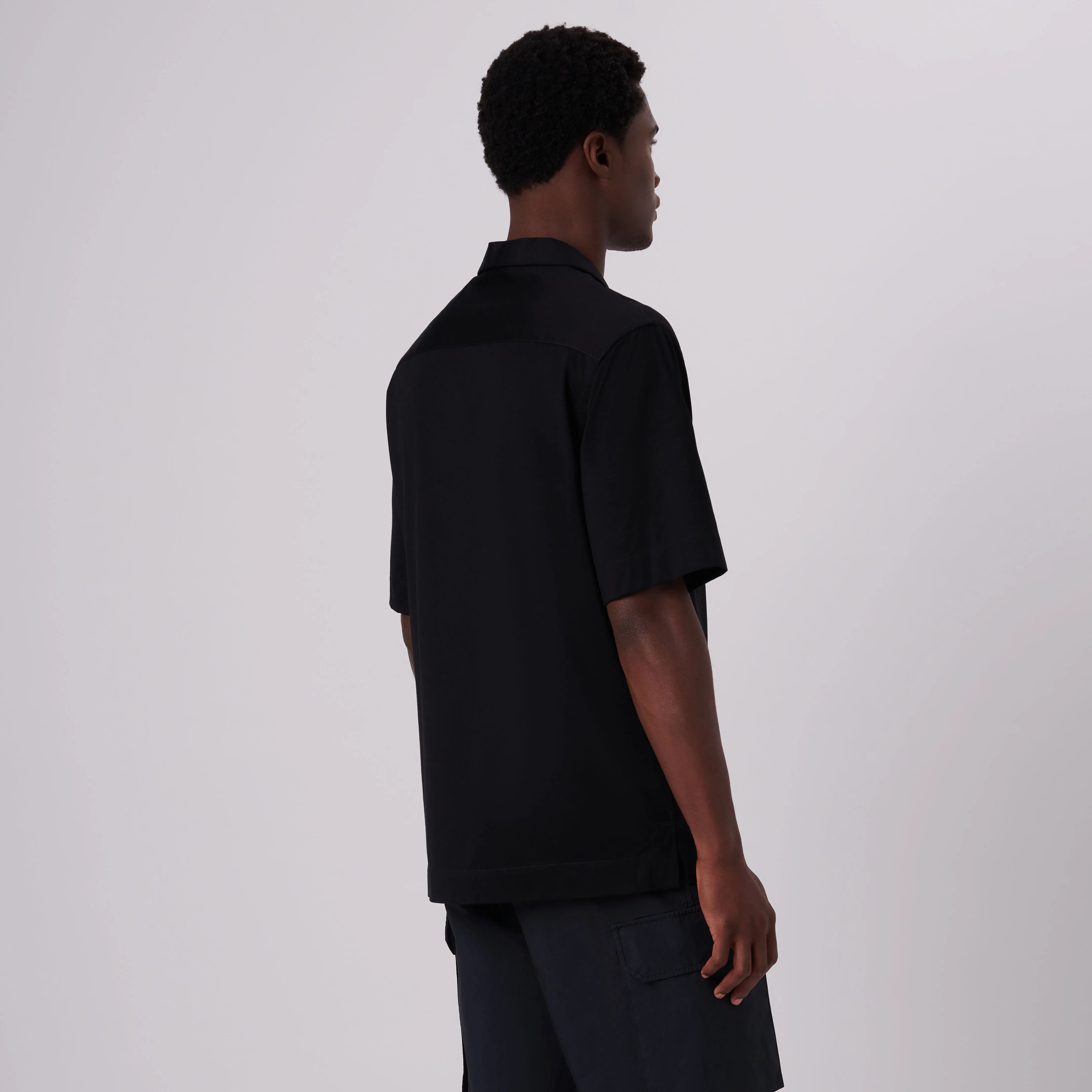 Cole Solid OoohCotton Camp Shirt sold by Bugatchi product image thumbnail 4