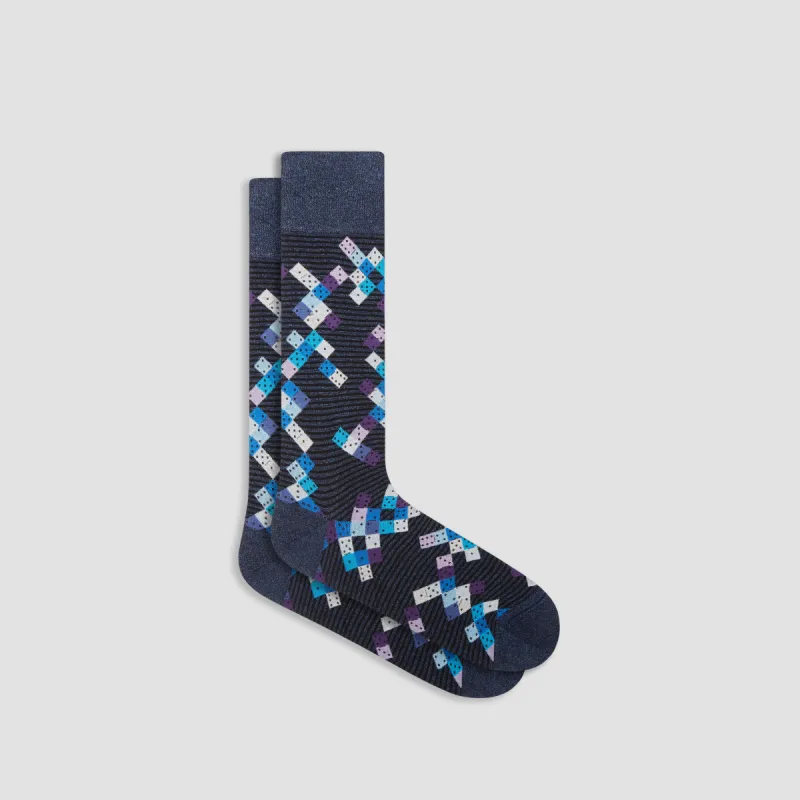 Dominoes Mid-Calf Socks sold by Bugatchi