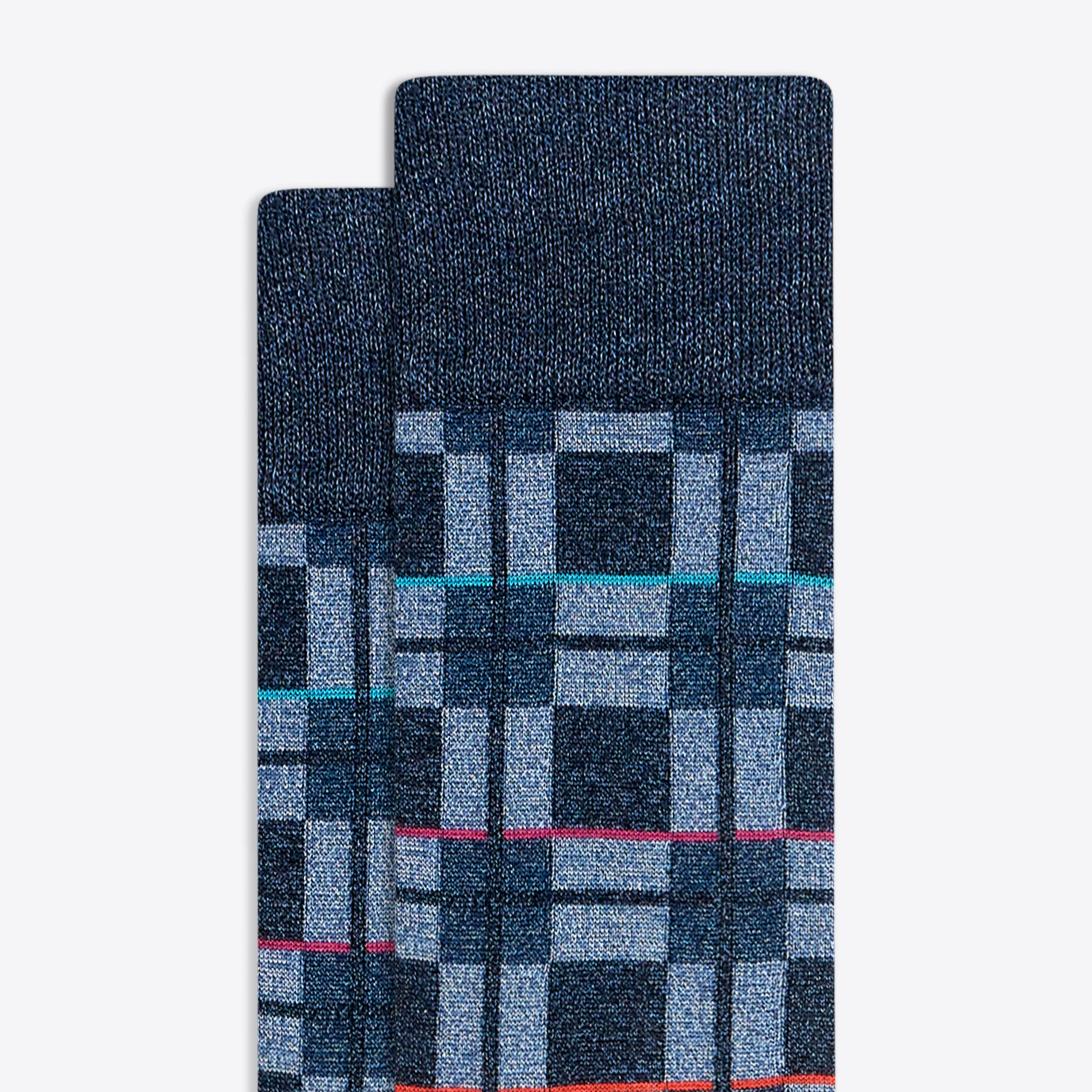 Plaid Check Mid-Calf Socks sold by Bugatchi product image thumbnail 2