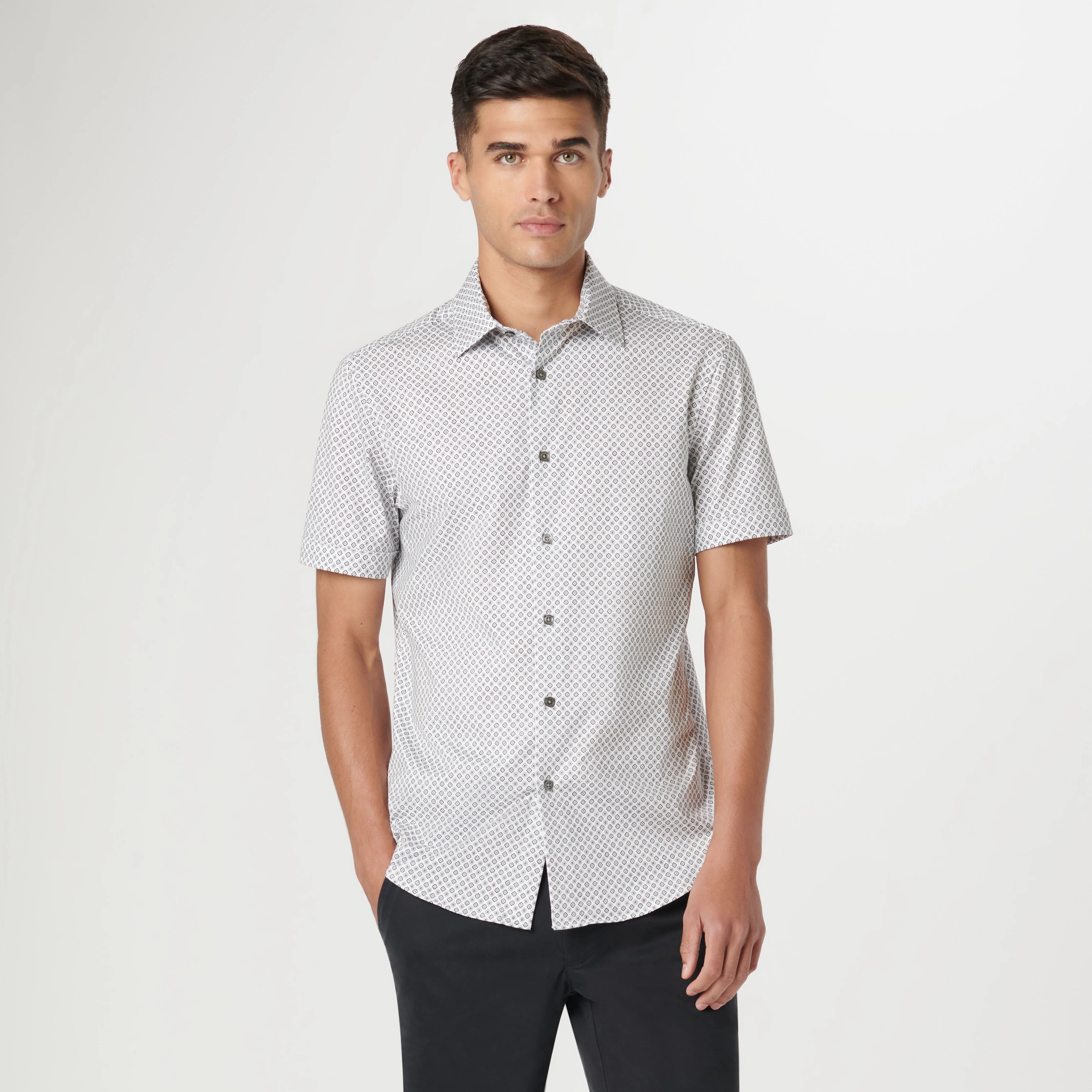 Miles Diamond OoohCotton Short Sleeve Shirt sold by Bugatchi product image thumbnail 2