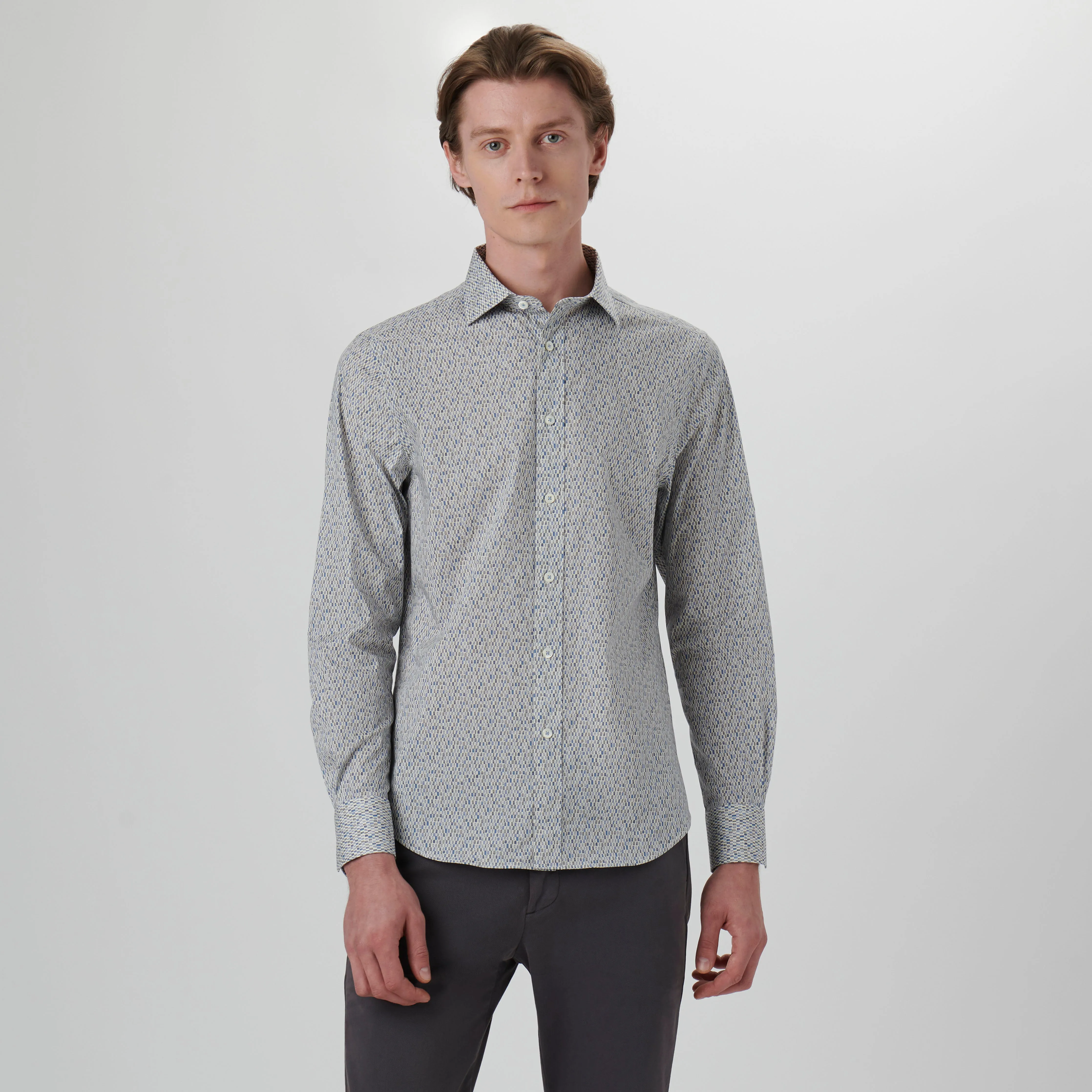 Axel Mosaic Print Shirt sold by Bugatchi product image thumbnail 2