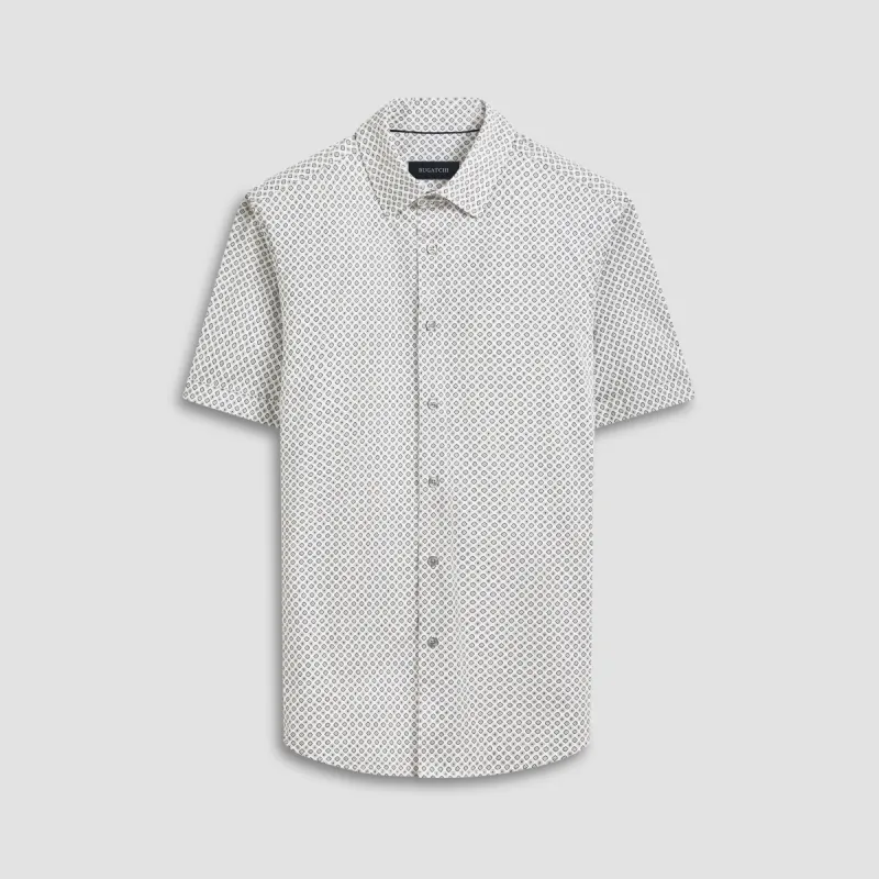 Miles Diamond OoohCotton Short Sleeve Shirt made by Bugatchi