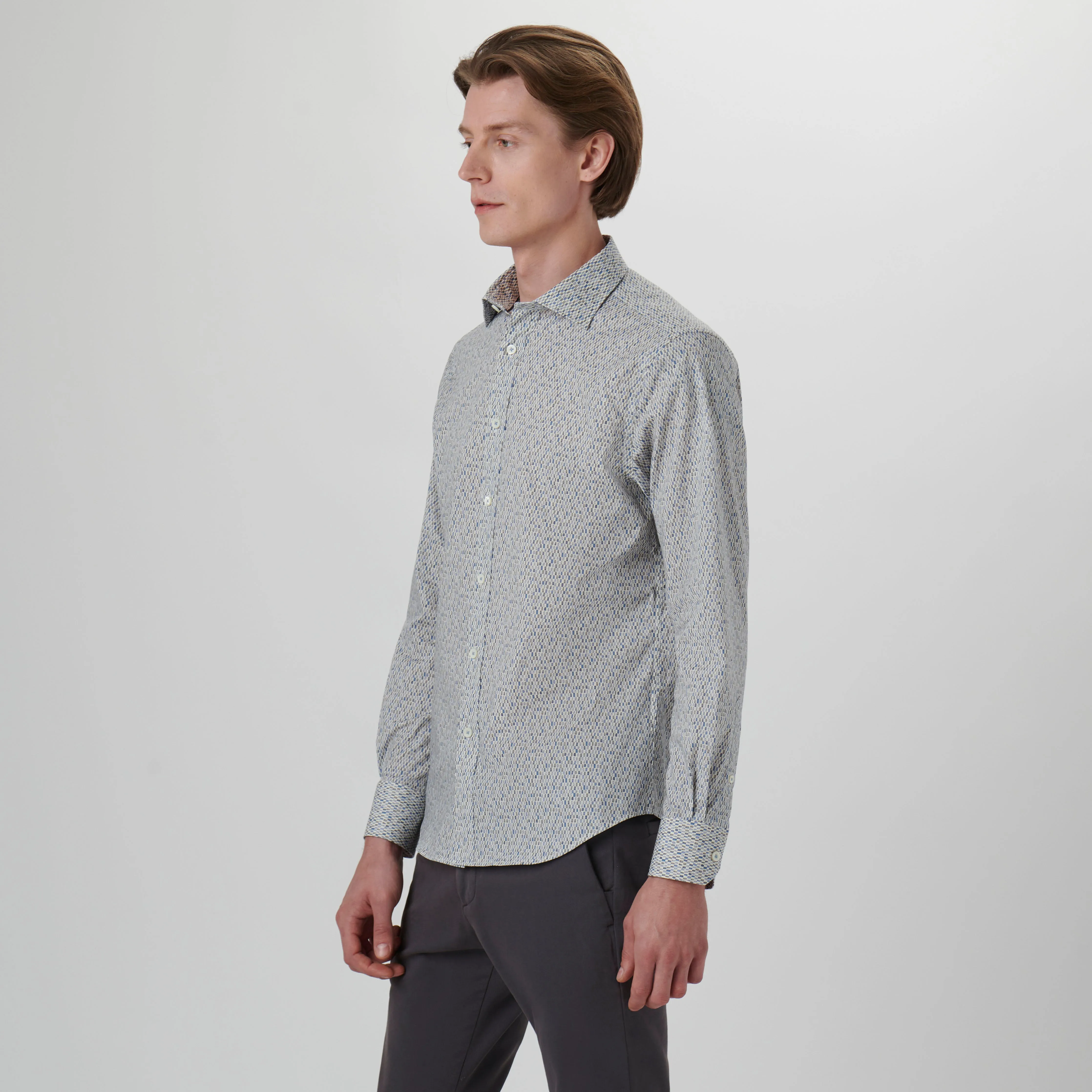Axel Mosaic Print Shirt sold by Bugatchi product image thumbnail 3