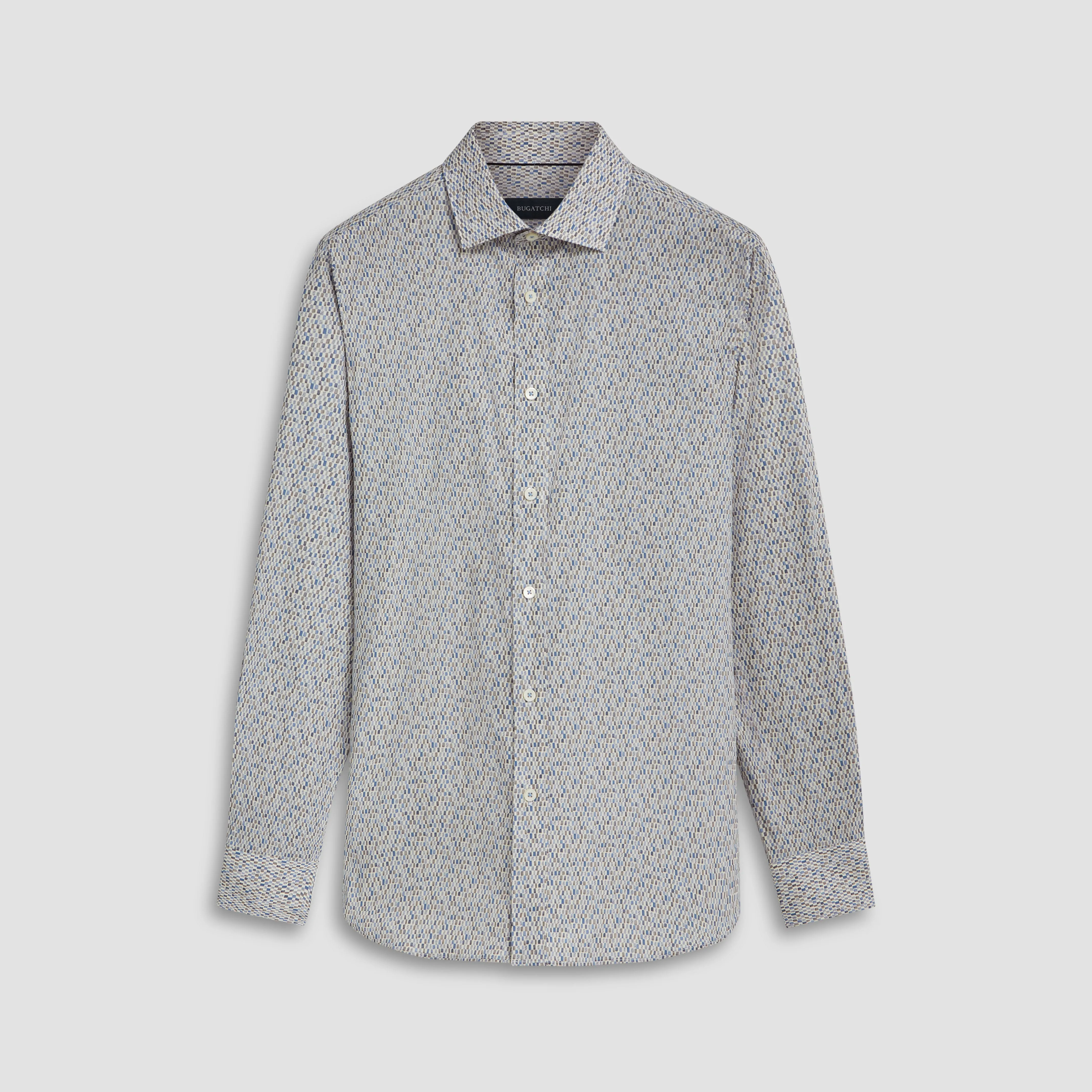 Axel Mosaic Print Shirt sold by Bugatchi