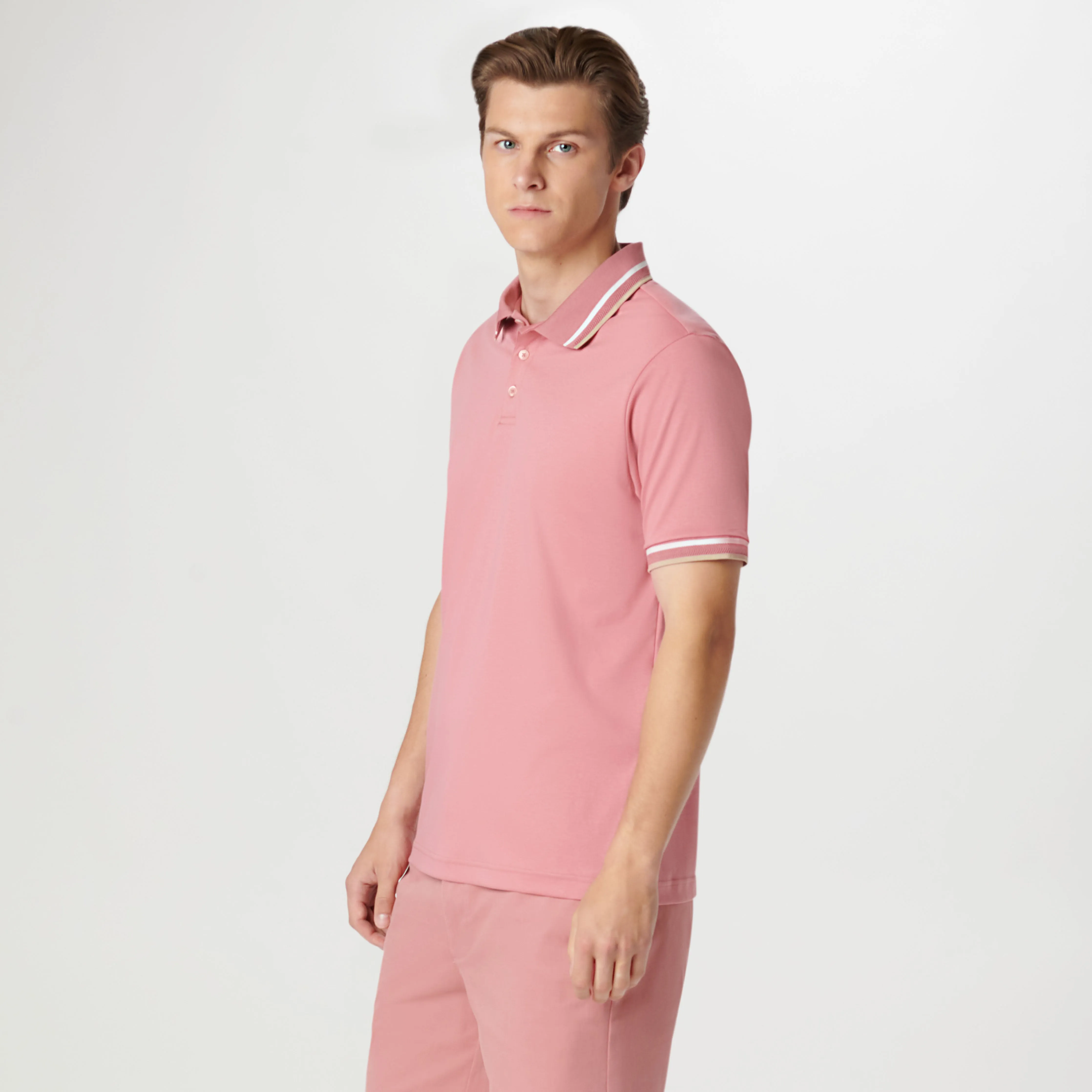 Tipped Solid Polo sold by Bugatchi product image thumbnail 4