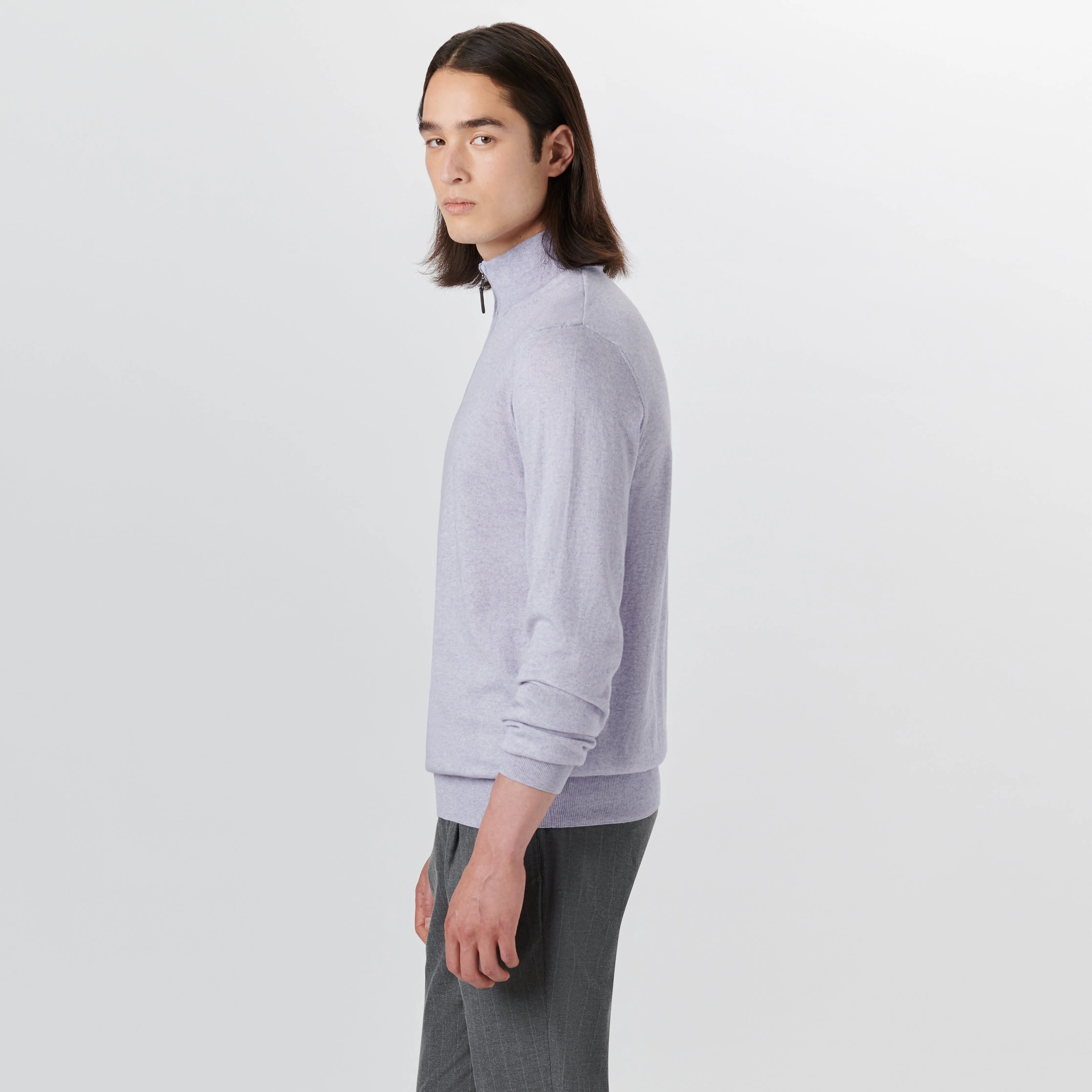 Melange Quarter Zip Pullover Sweater sold by Bugatchi product image thumbnail 3