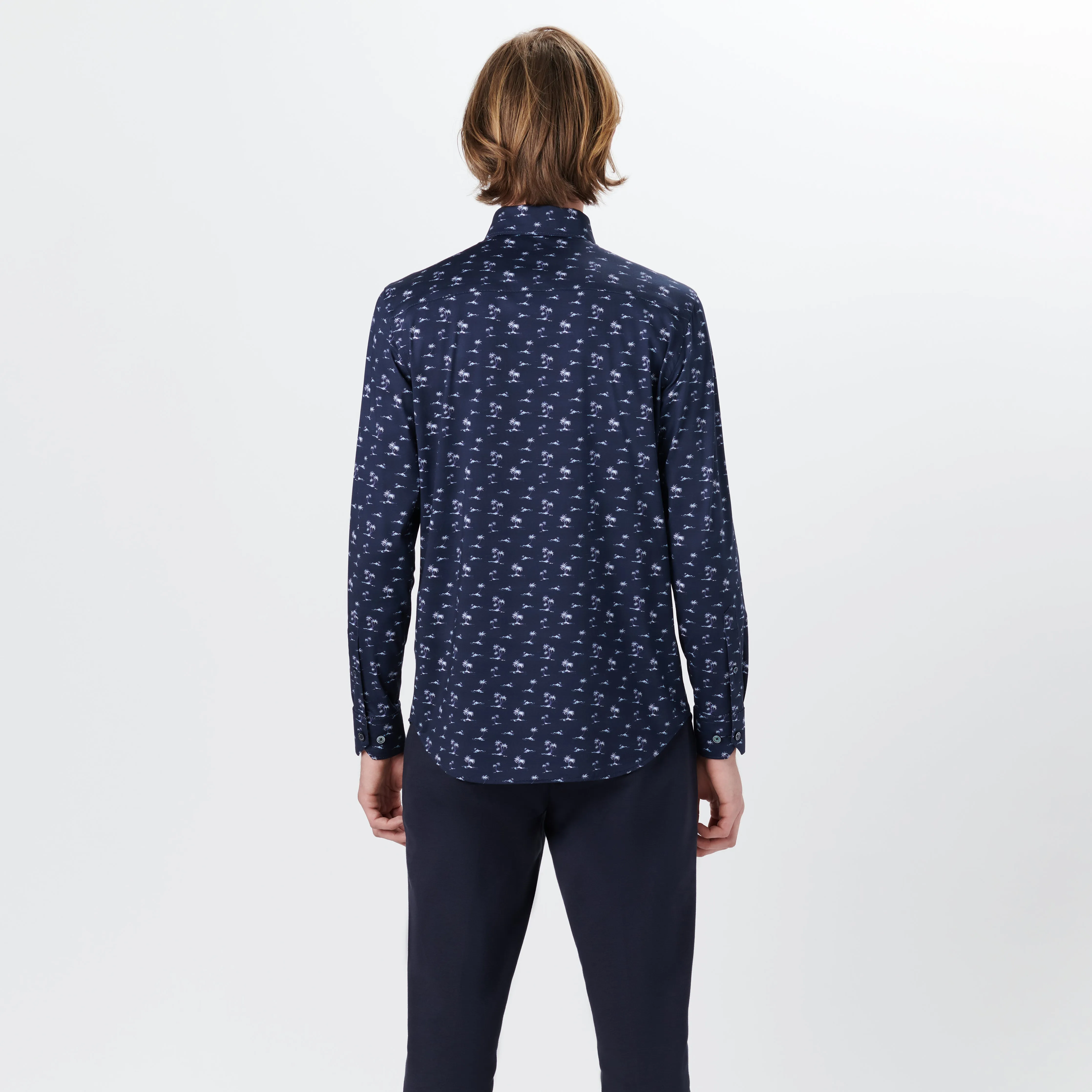 JAMES Palm Tree Print OoohCotton Shirt sold by Bugatchi product image thumbnail 4