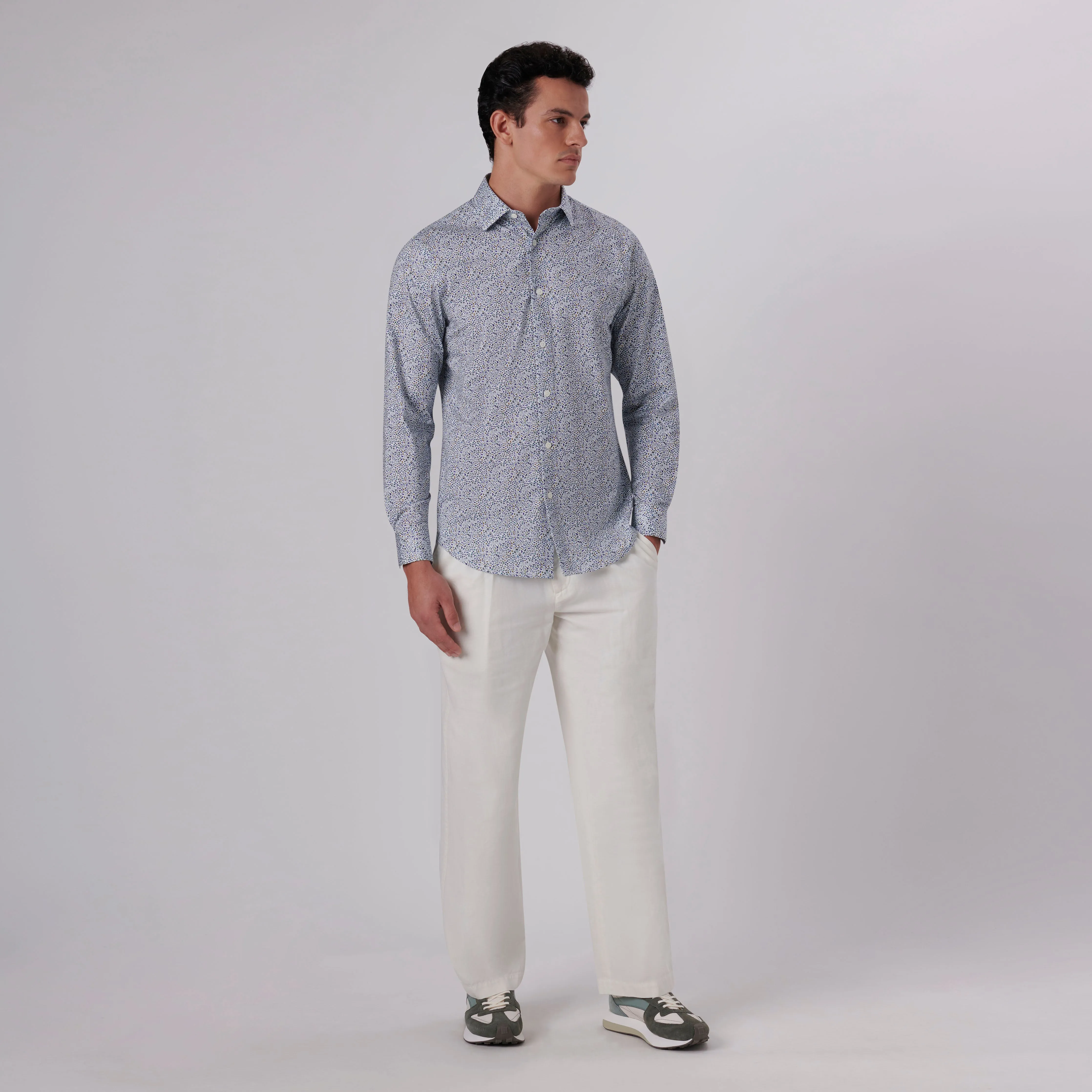 James Abstract Print OoohCotton Shirt sold by Bugatchi product image thumbnail 5