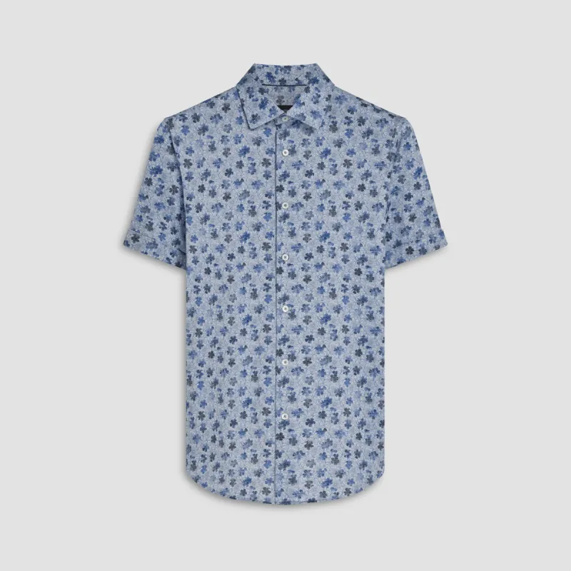 Miles Floral Print OoohCotton Short Sleeve Shirt sold by Bugatchi