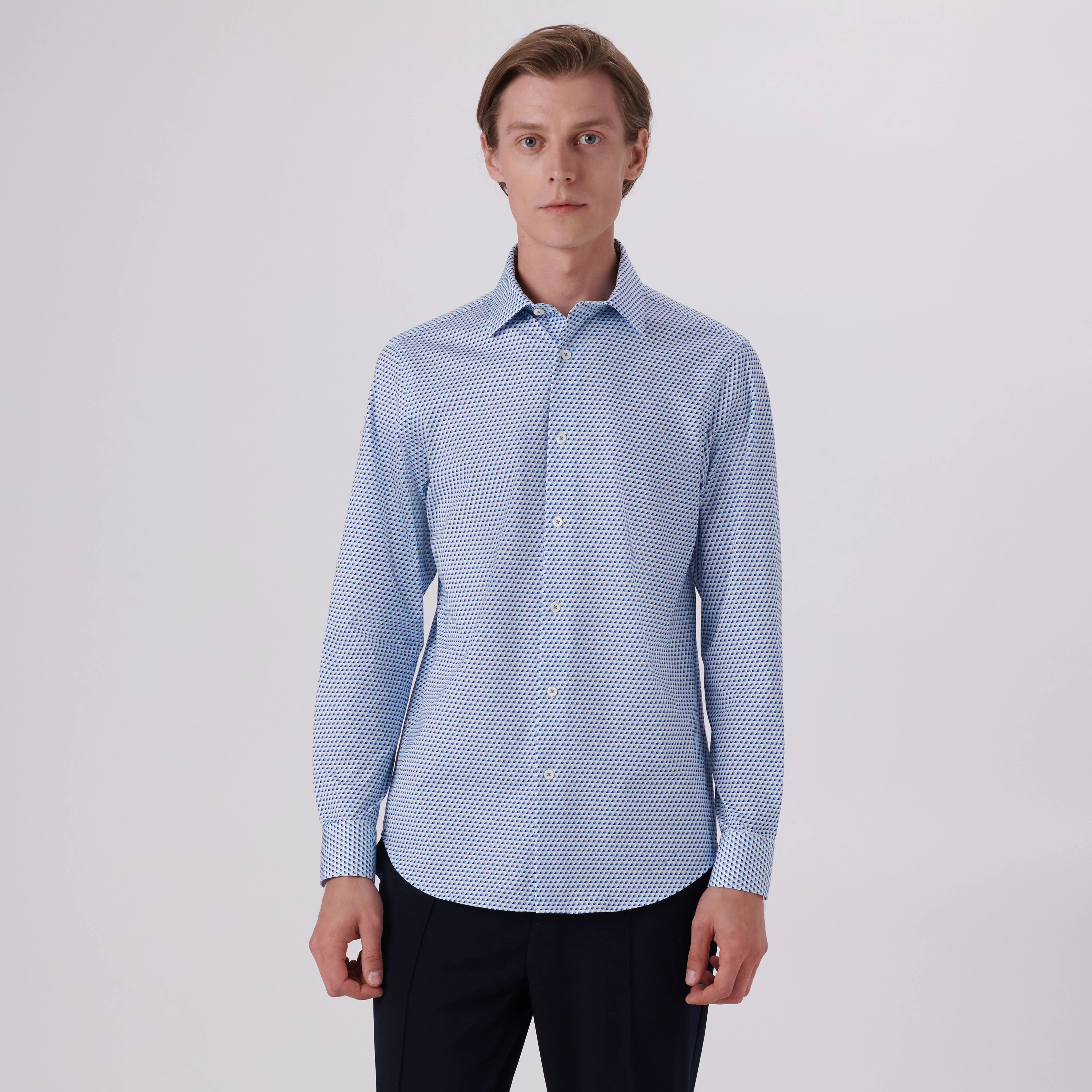 James Geometric Print OoohCotton Shirt sold by Bugatchi product image thumbnail 2