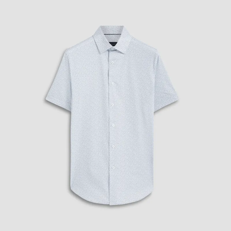 Miles Geometric OoohCotton Short Sleeve Shirt sold by Bugatchi