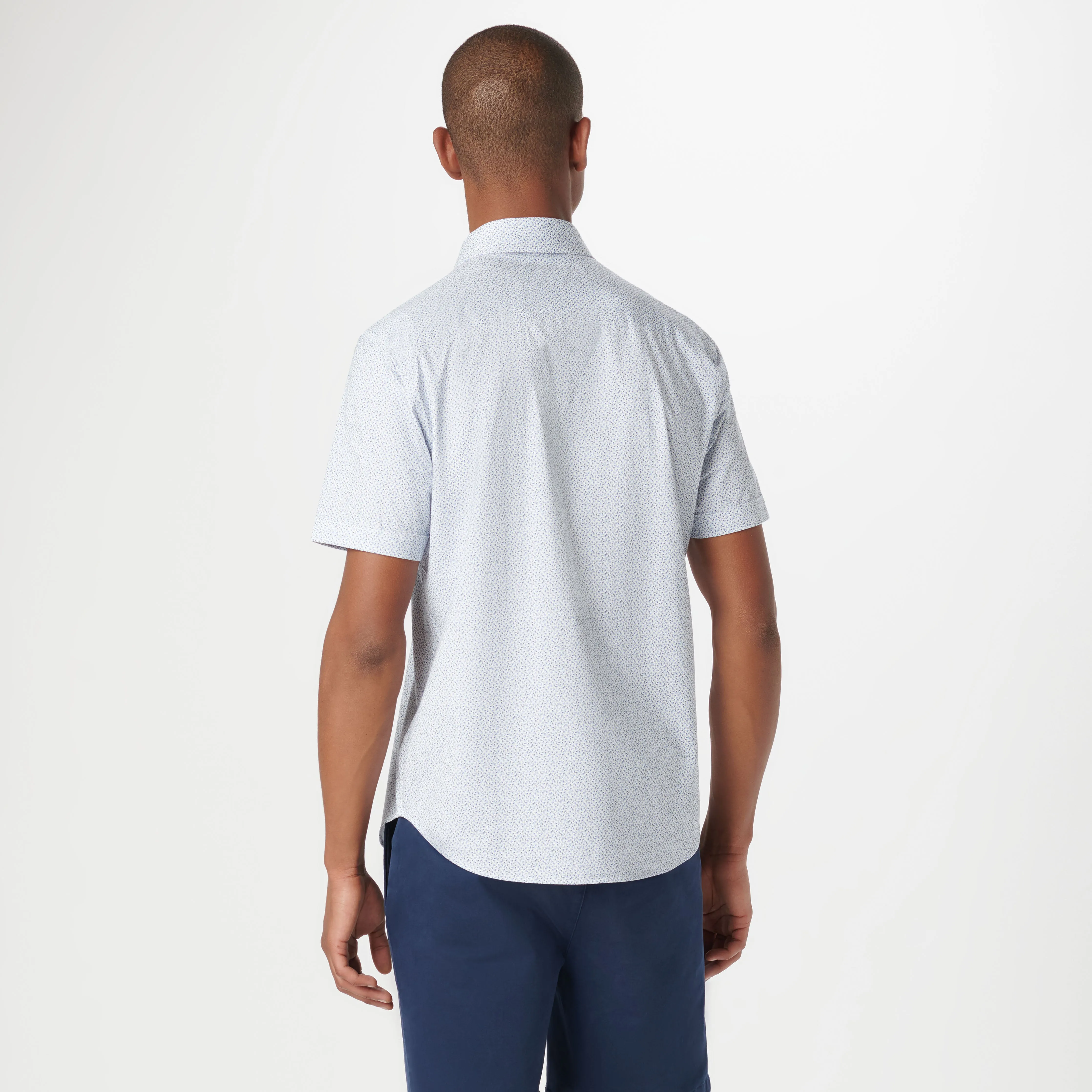 Miles Geometric OoohCotton Short Sleeve Shirt sold by Bugatchi product image thumbnail 4