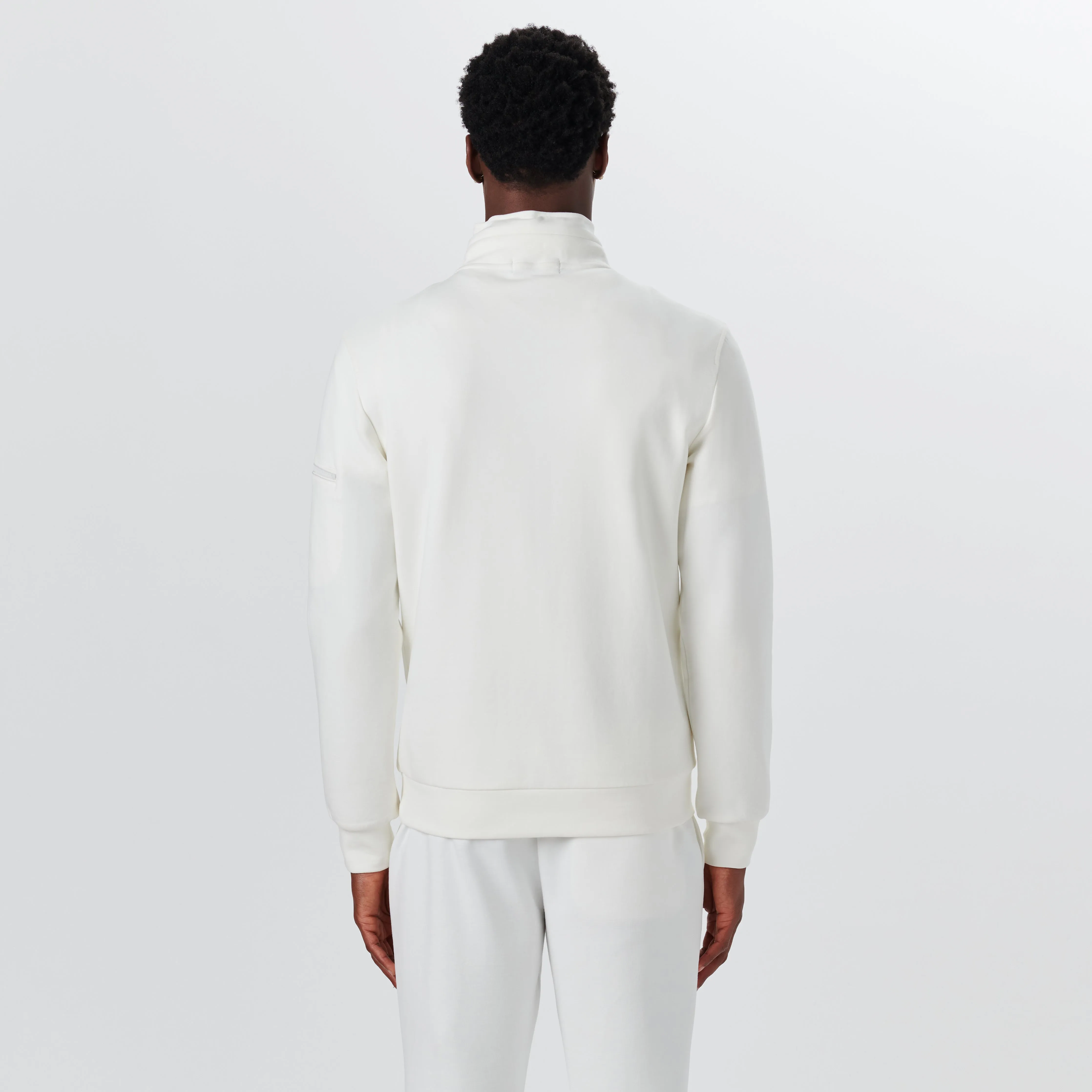 Long Sleeve Quarter Zip Pullover With Hood sold by Bugatchi product image thumbnail 4