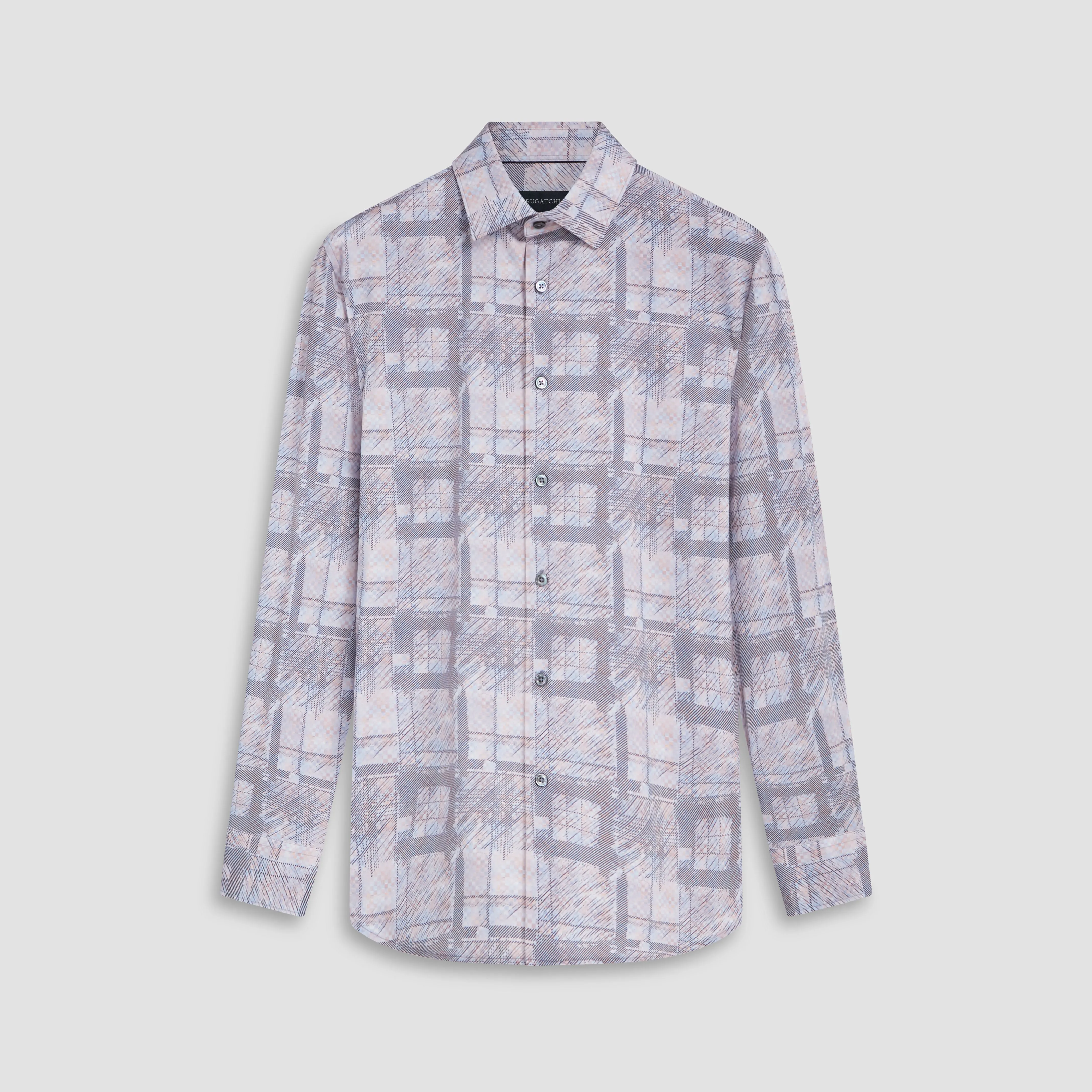James Checkered OoohCotton Shirt sold by Bugatchi