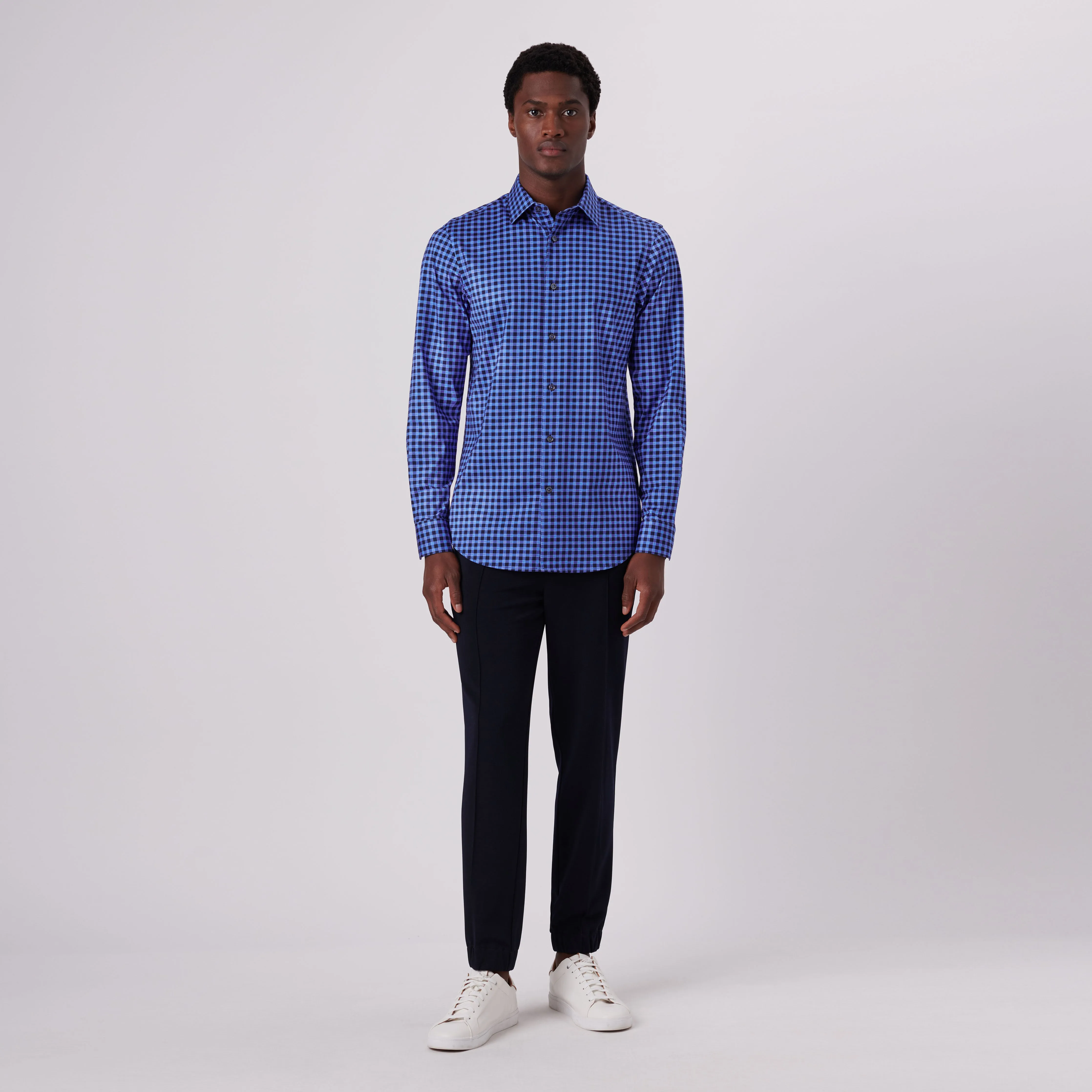James Check Print OoohCotton Shirt sold by Bugatchi product image thumbnail 5