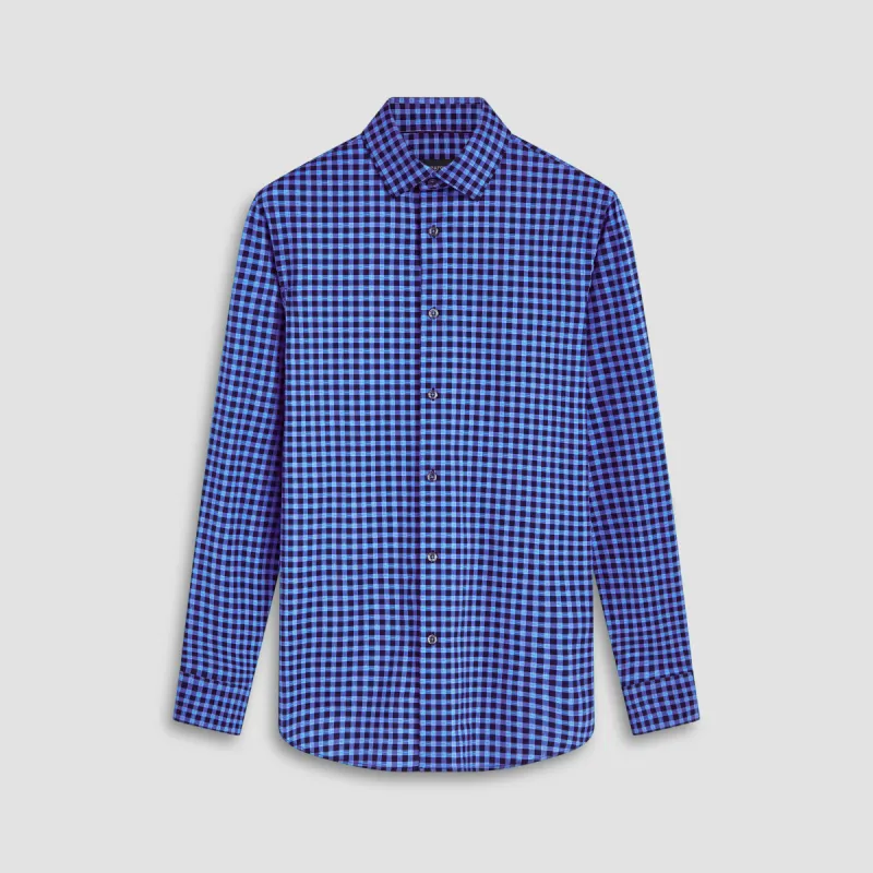James Check Print OoohCotton Shirt sold by Bugatchi