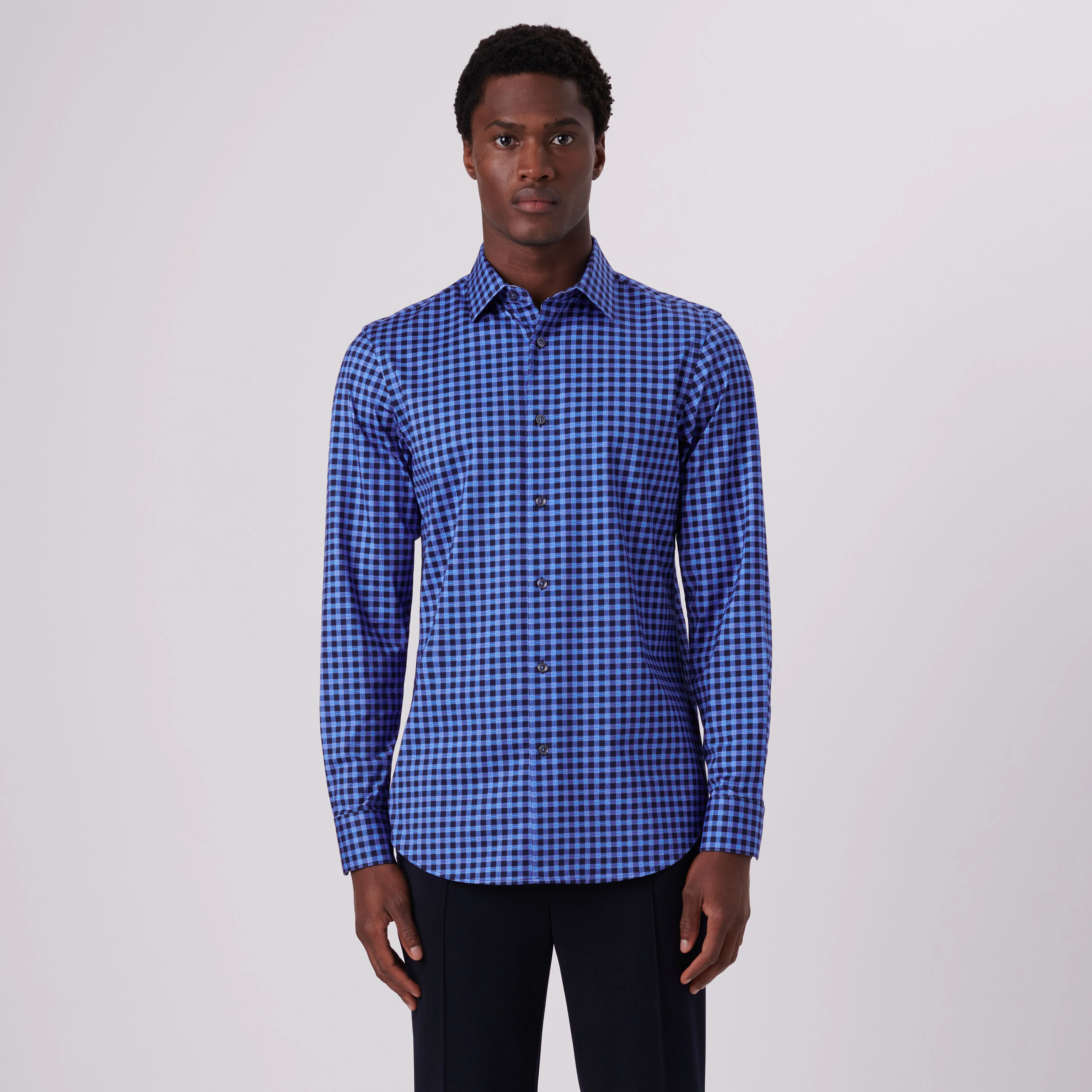 James Check Print OoohCotton Shirt sold by Bugatchi product image thumbnail 2