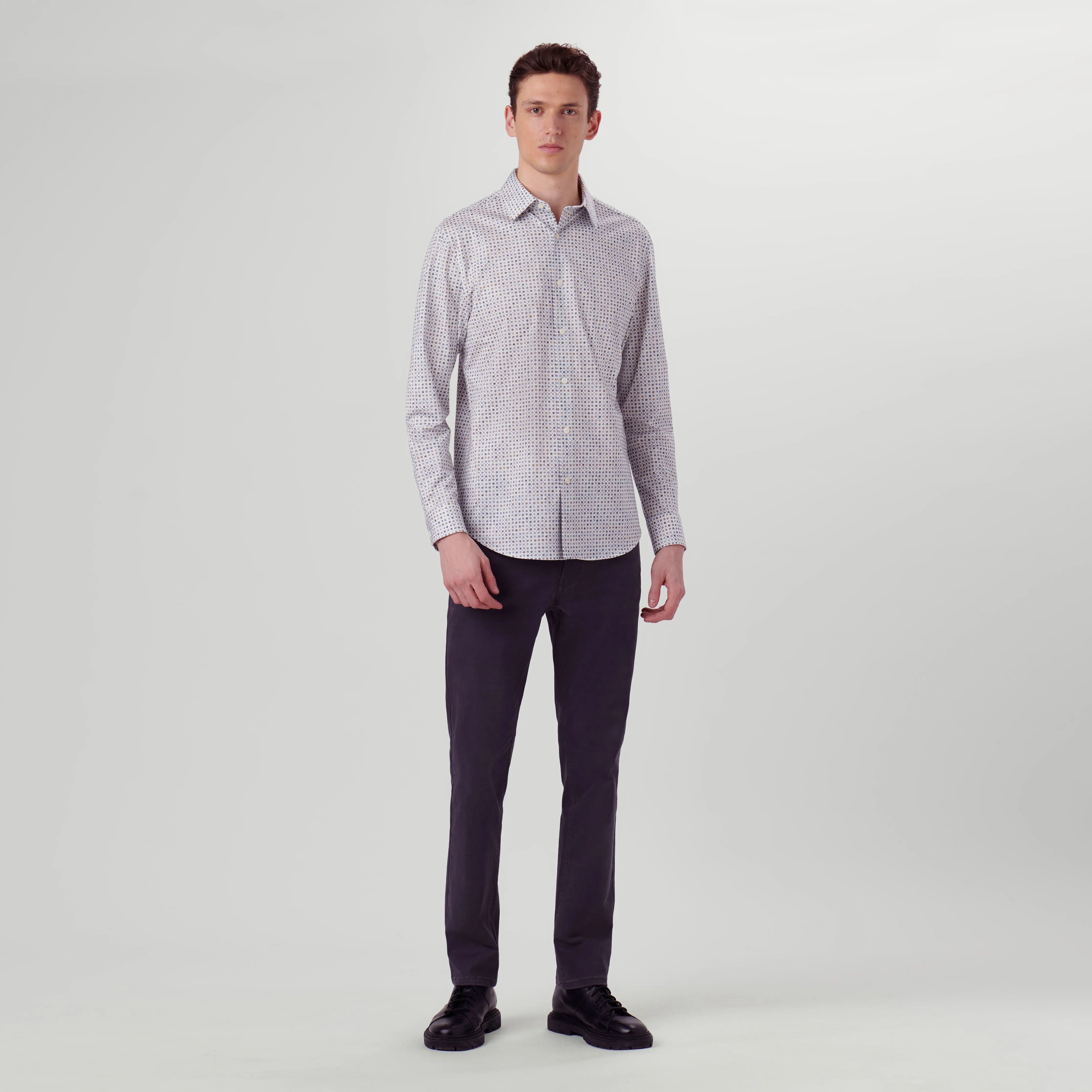 James Coin Dots OoohCotton Shirt sold by Bugatchi product image thumbnail 5
