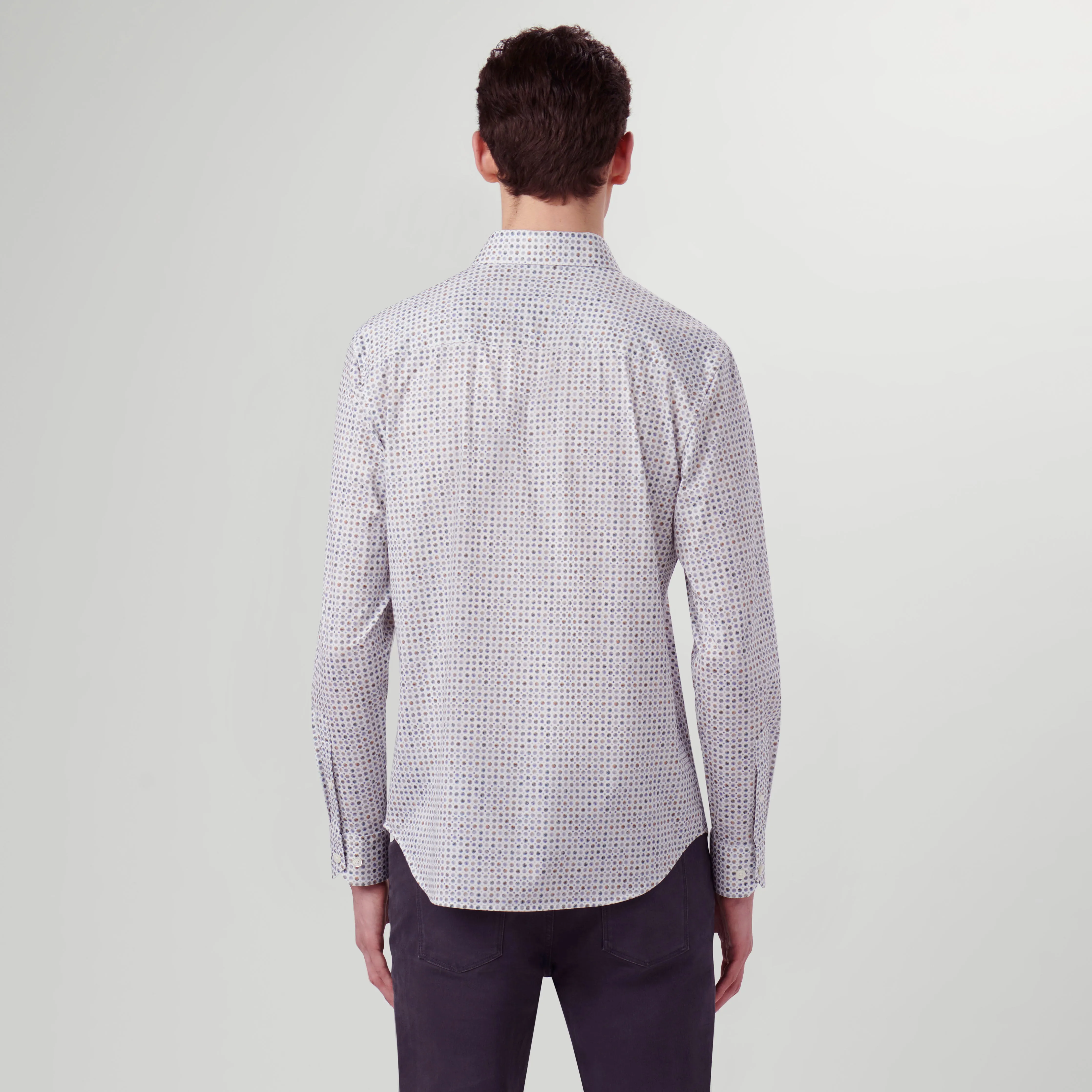 James Coin Dots OoohCotton Shirt sold by Bugatchi product image thumbnail 4