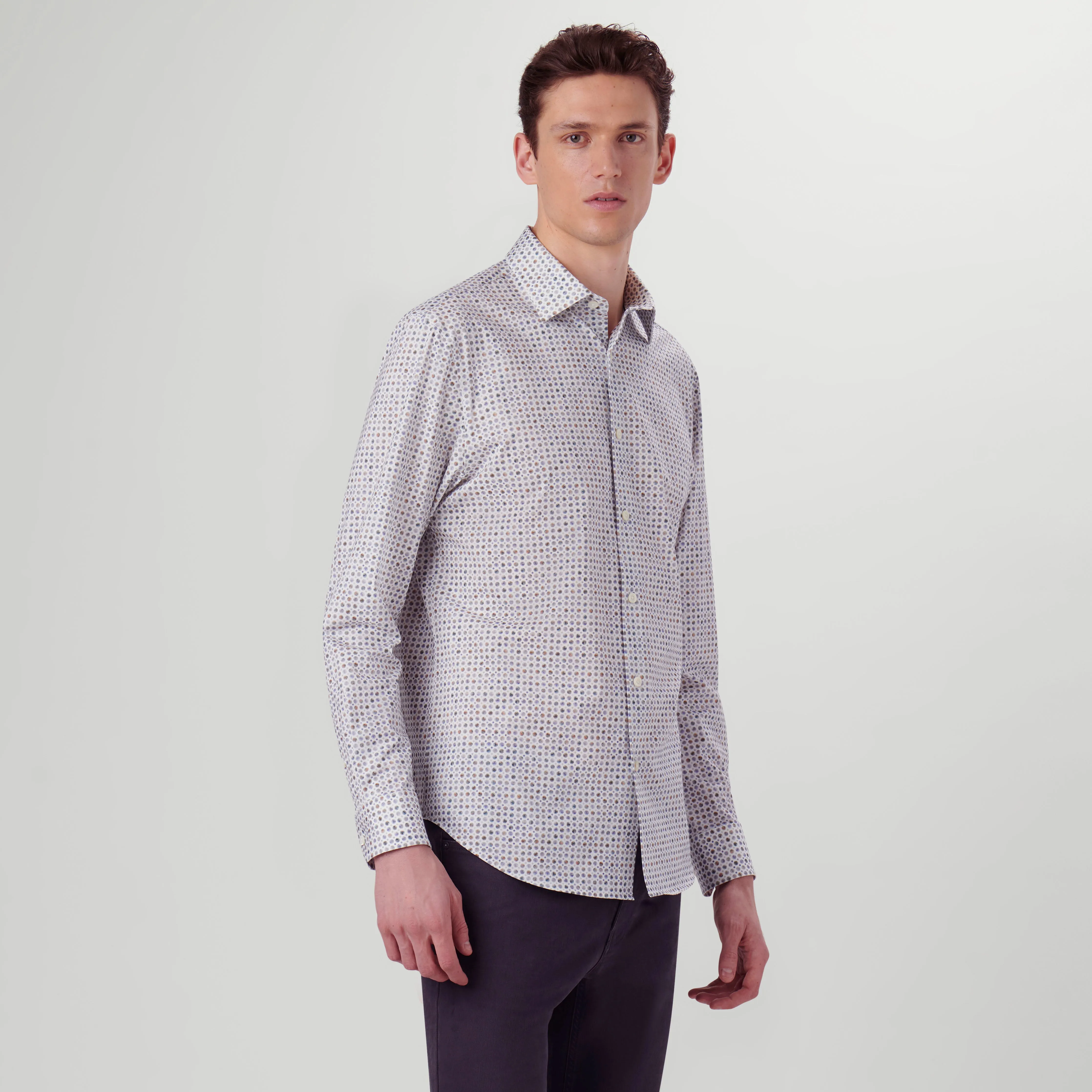 James Coin Dots OoohCotton Shirt sold by Bugatchi product image thumbnail 3