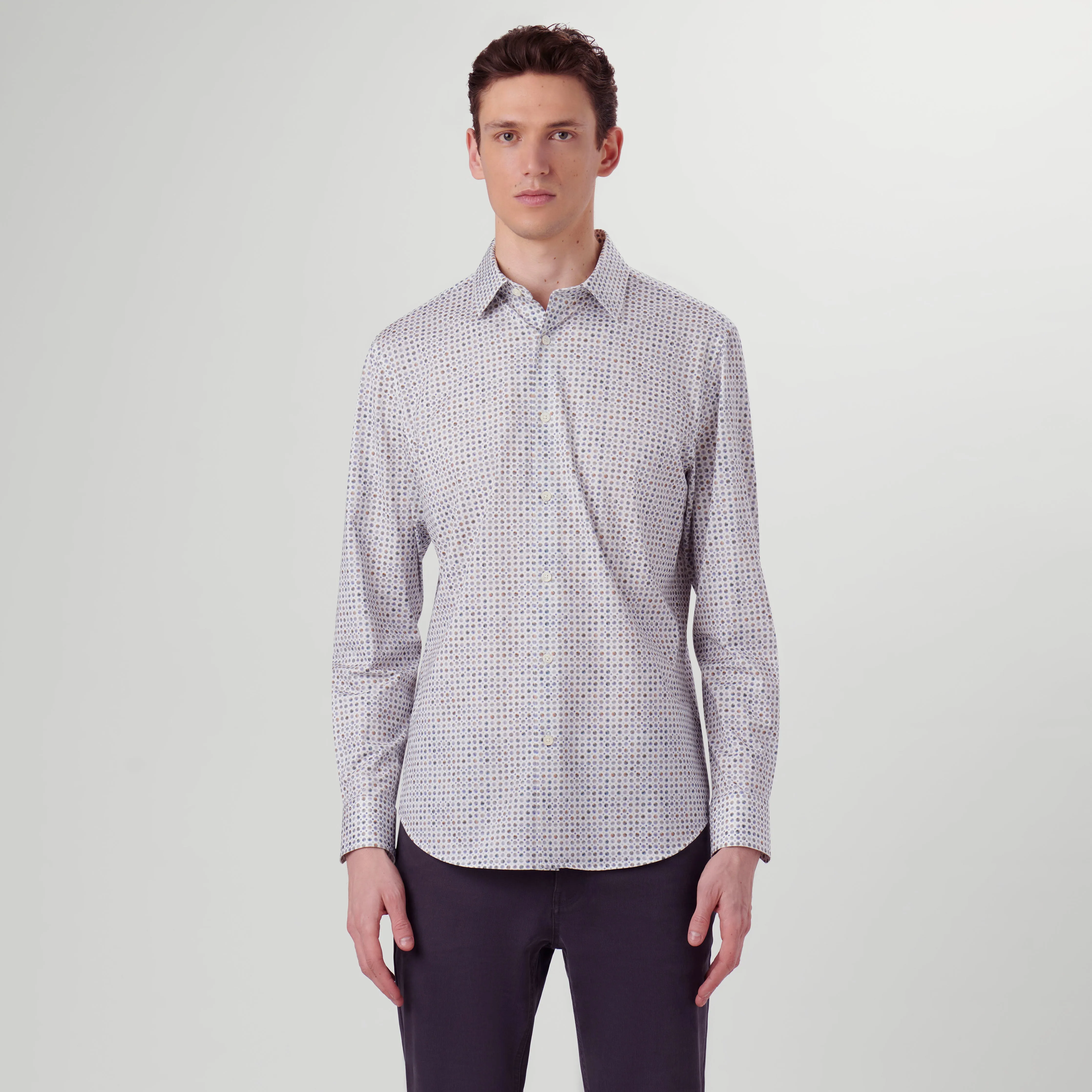 James Coin Dots OoohCotton Shirt sold by Bugatchi product image thumbnail 2