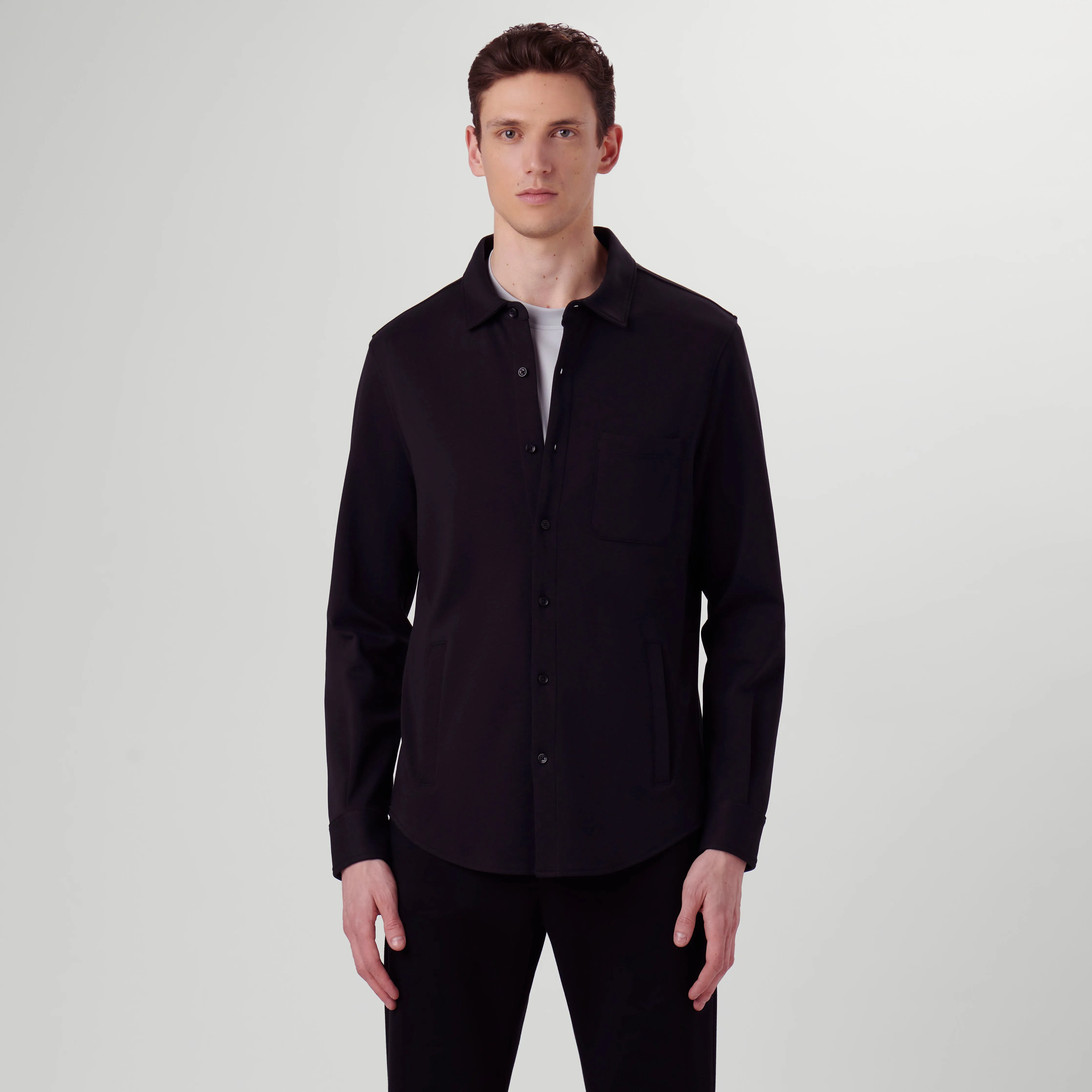 Knit Shirt Jacket sold by Bugatchi product image thumbnail 2