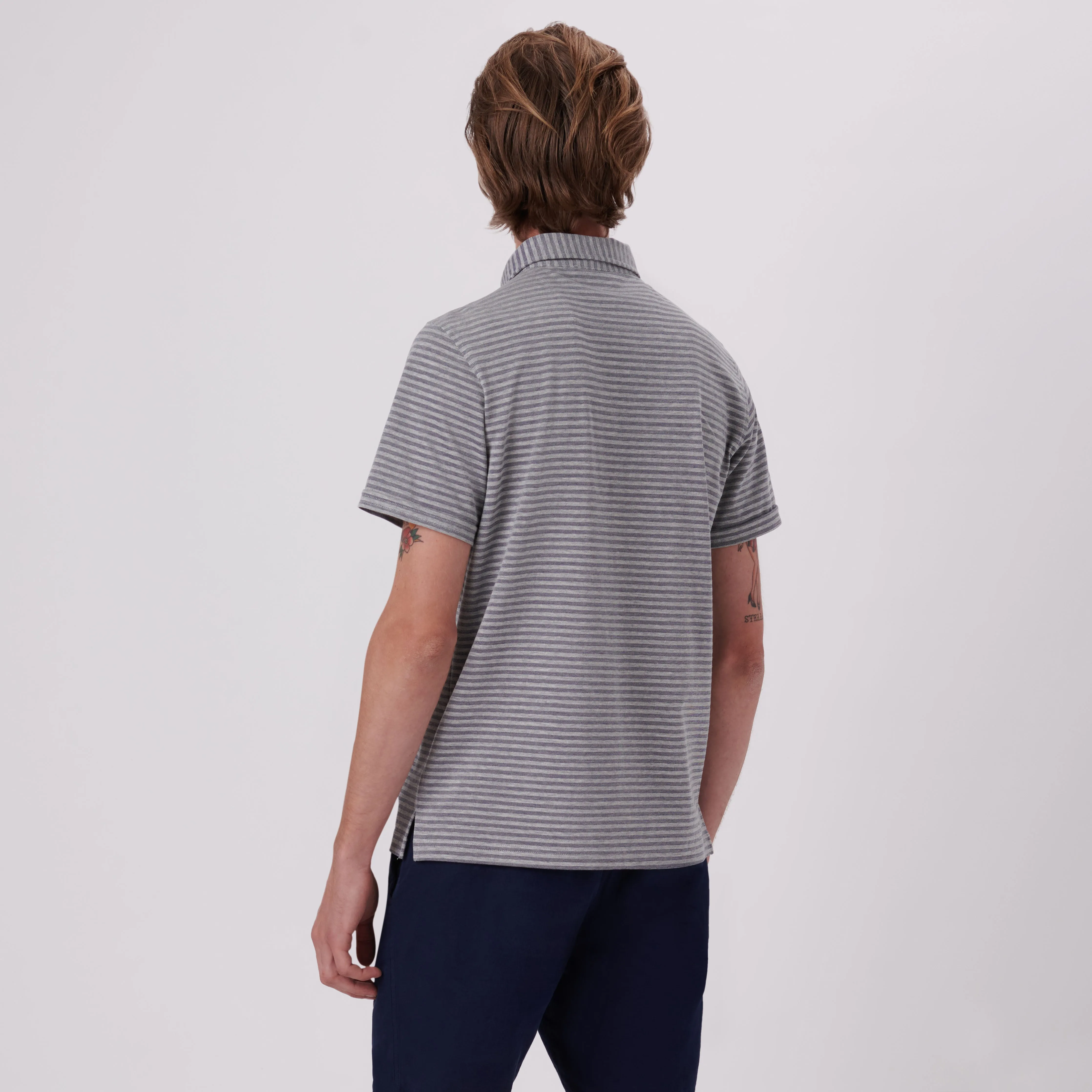 Striped Polo Shirt sold by Bugatchi product image thumbnail 4