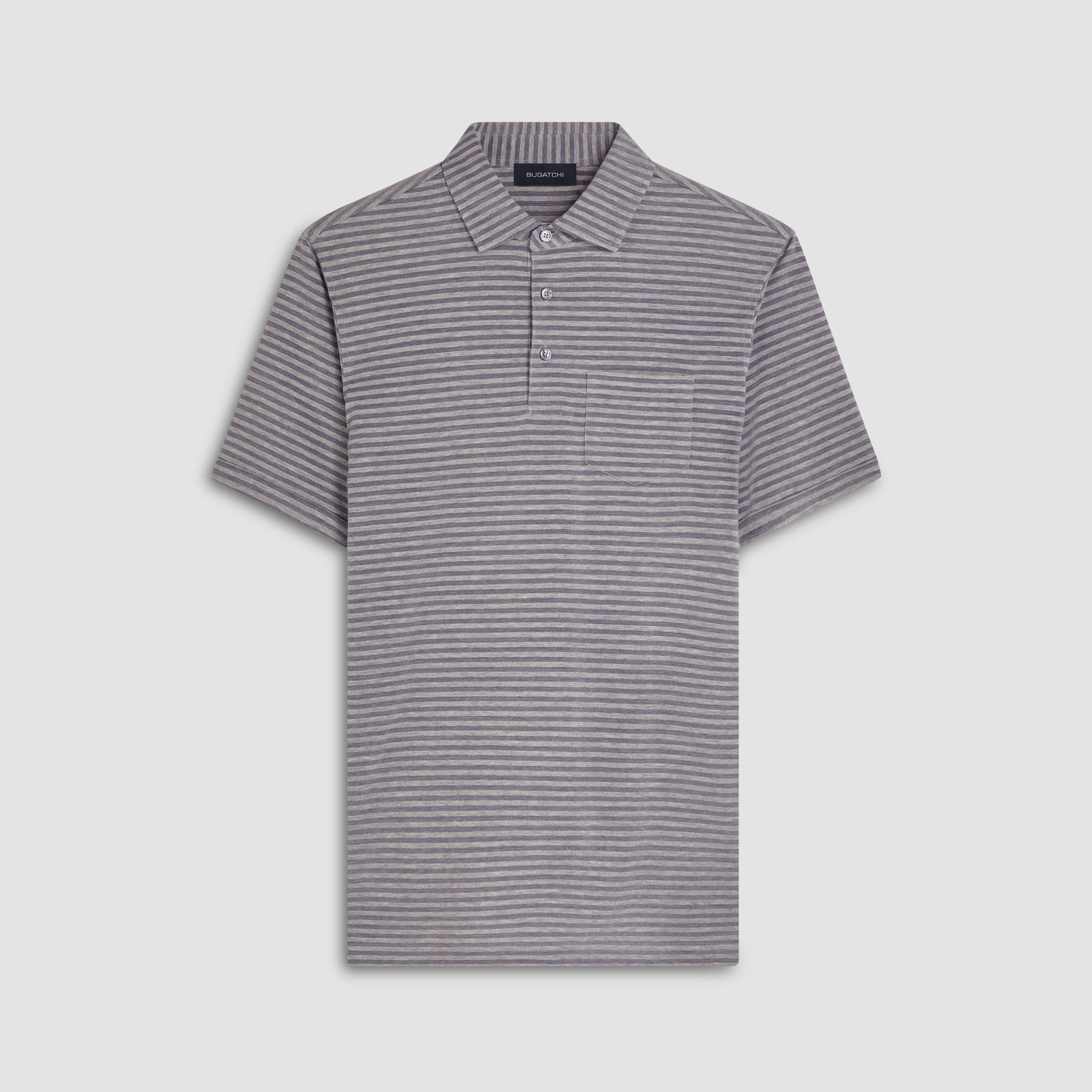 Striped Polo Shirt sold by Bugatchi