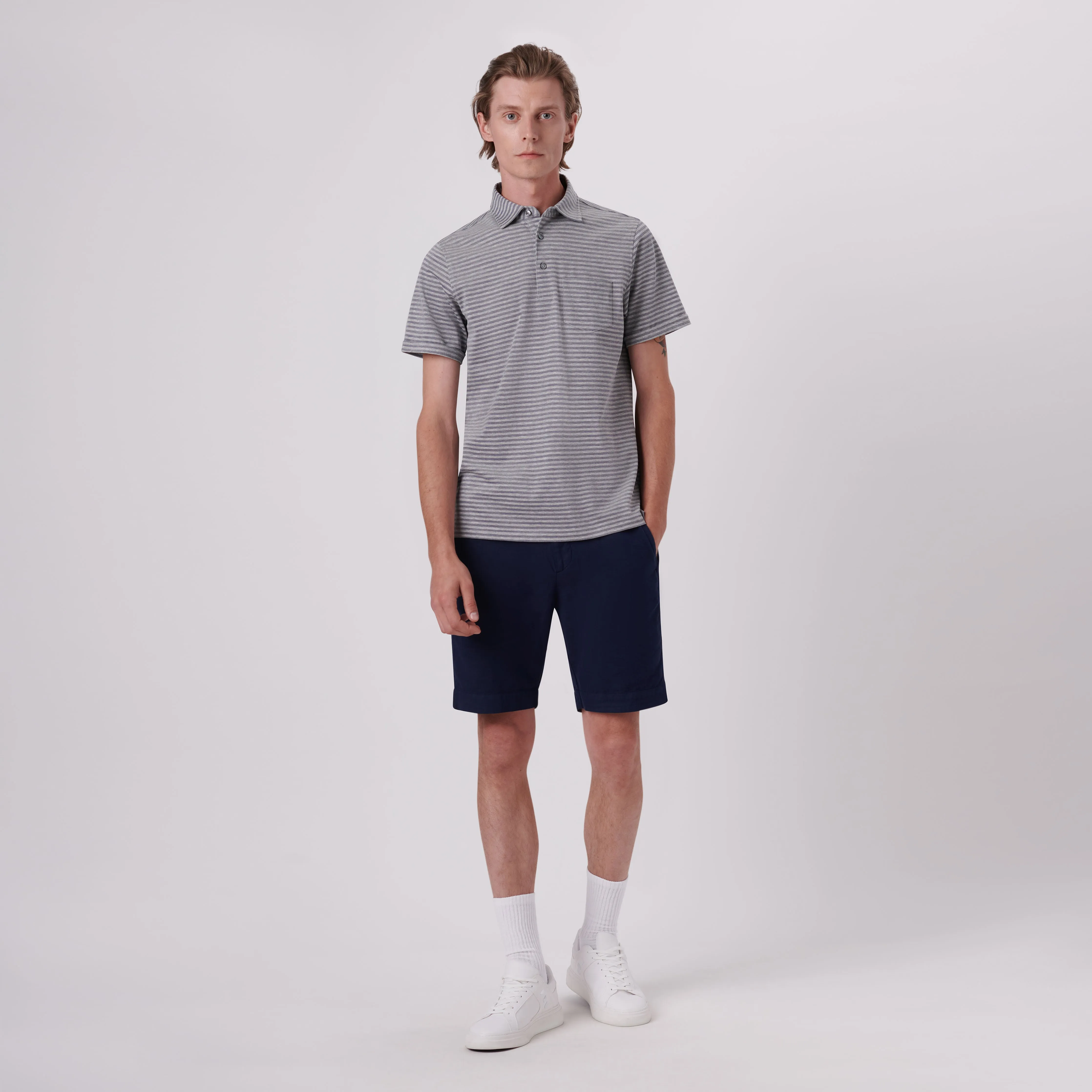 Striped Polo Shirt sold by Bugatchi product image thumbnail 5