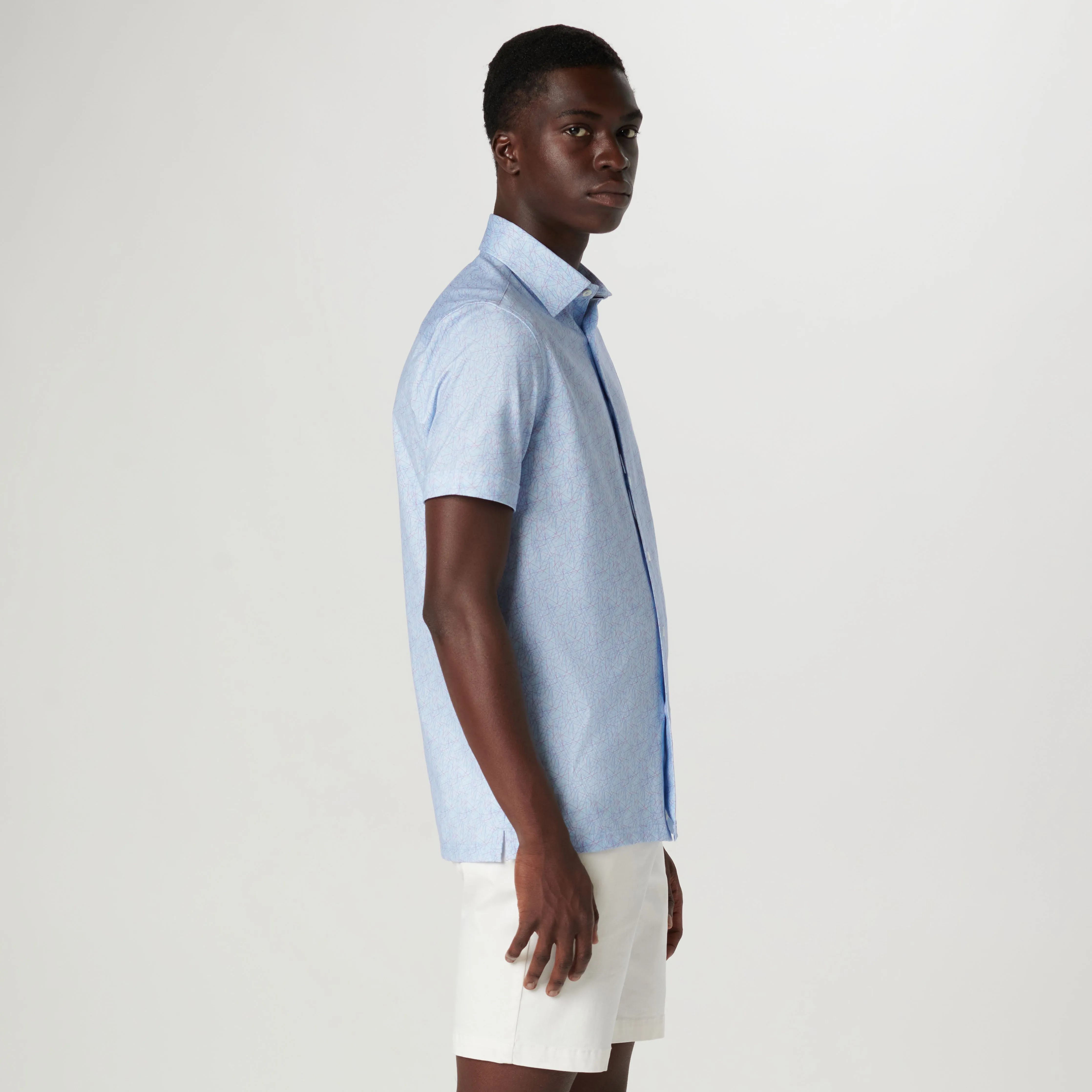 Milo Abstract OoohCotton Short Sleeve Shirt sold by Bugatchi product image thumbnail 3