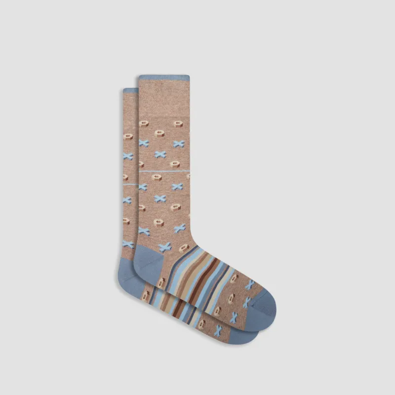 Geometric Mid-Calf Socks sold by Bugatchi