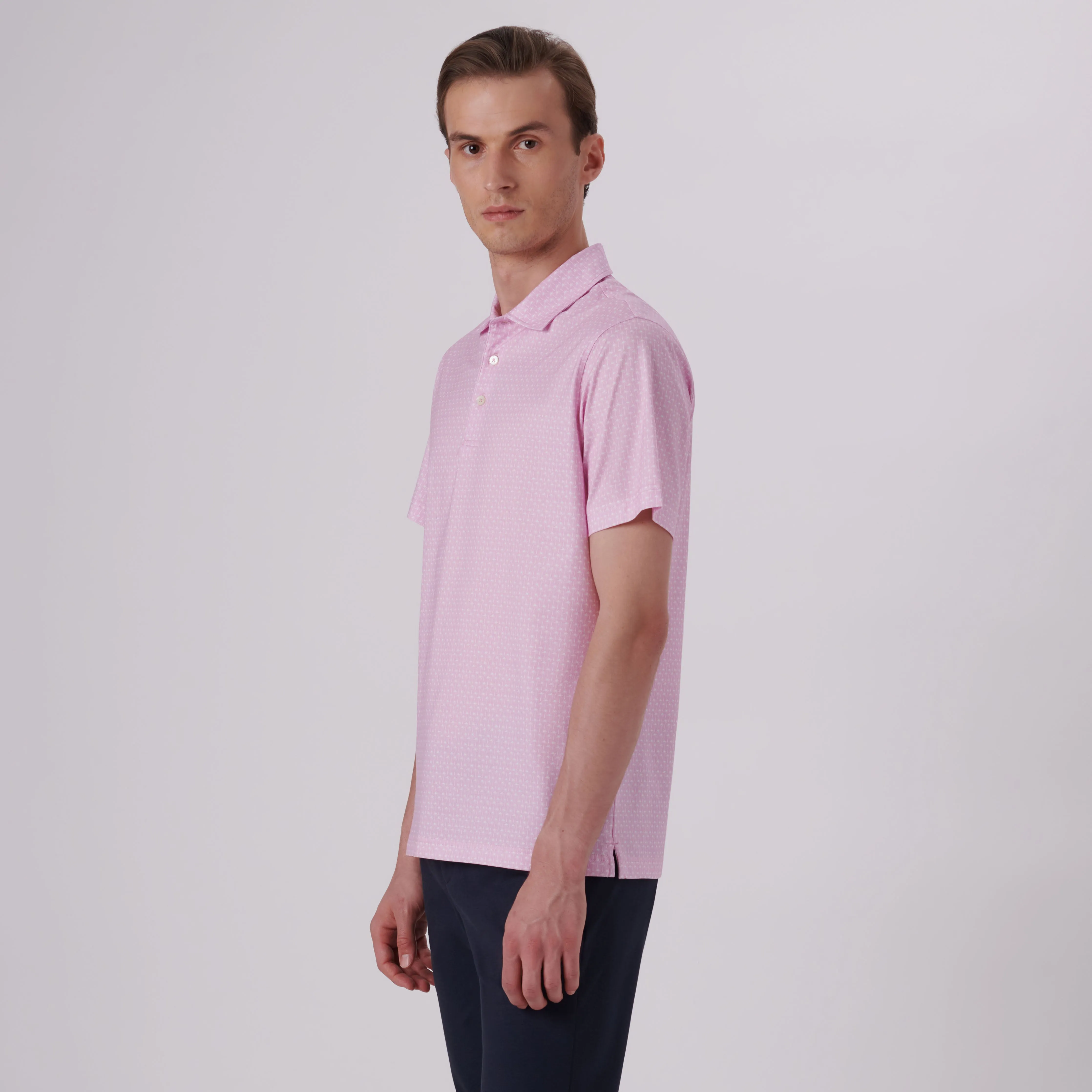 Victor Palm Trees Print OoohCotton Polo sold by Bugatchi product image thumbnail 3