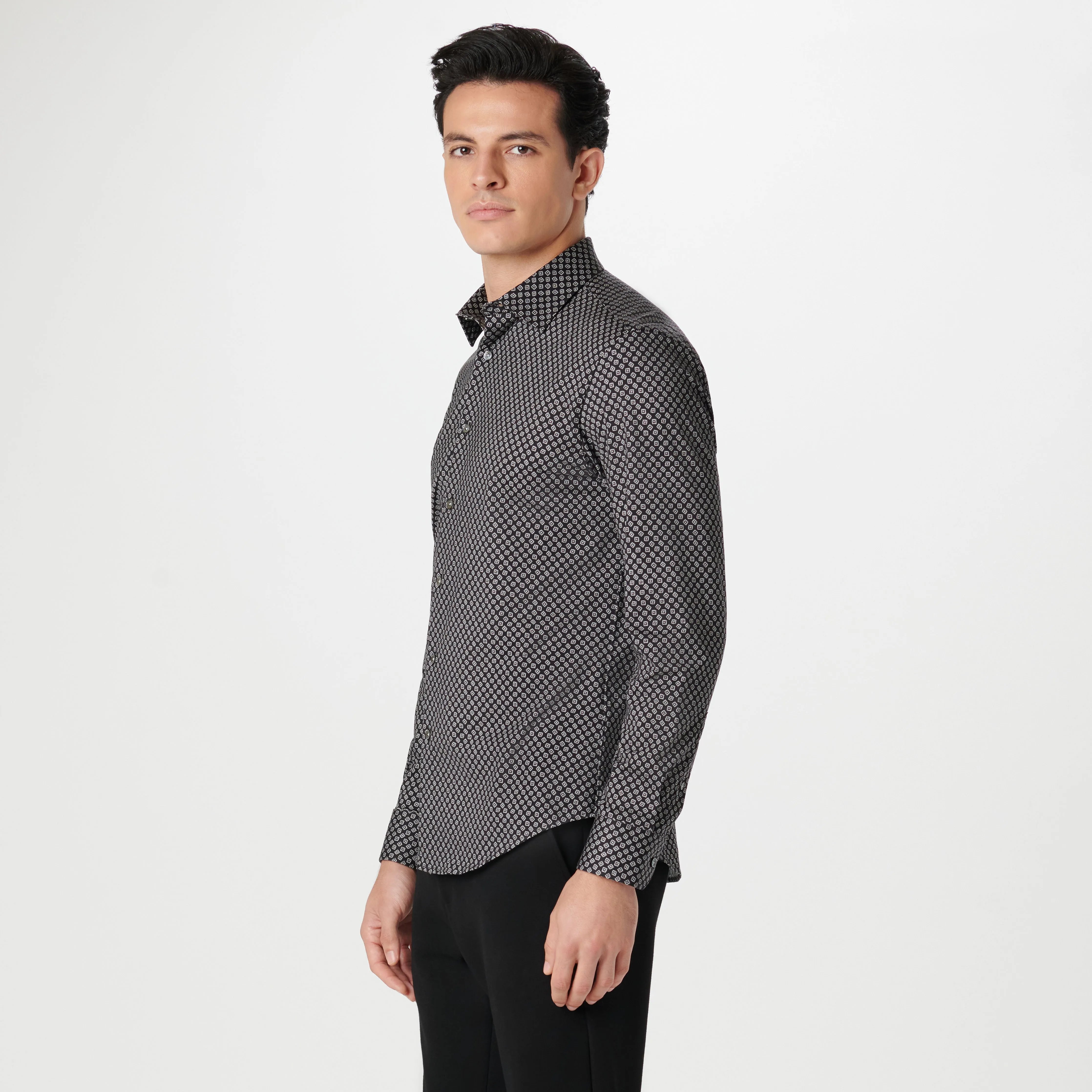 James Geometric OoohCotton Shirt sold by Bugatchi product image thumbnail 3